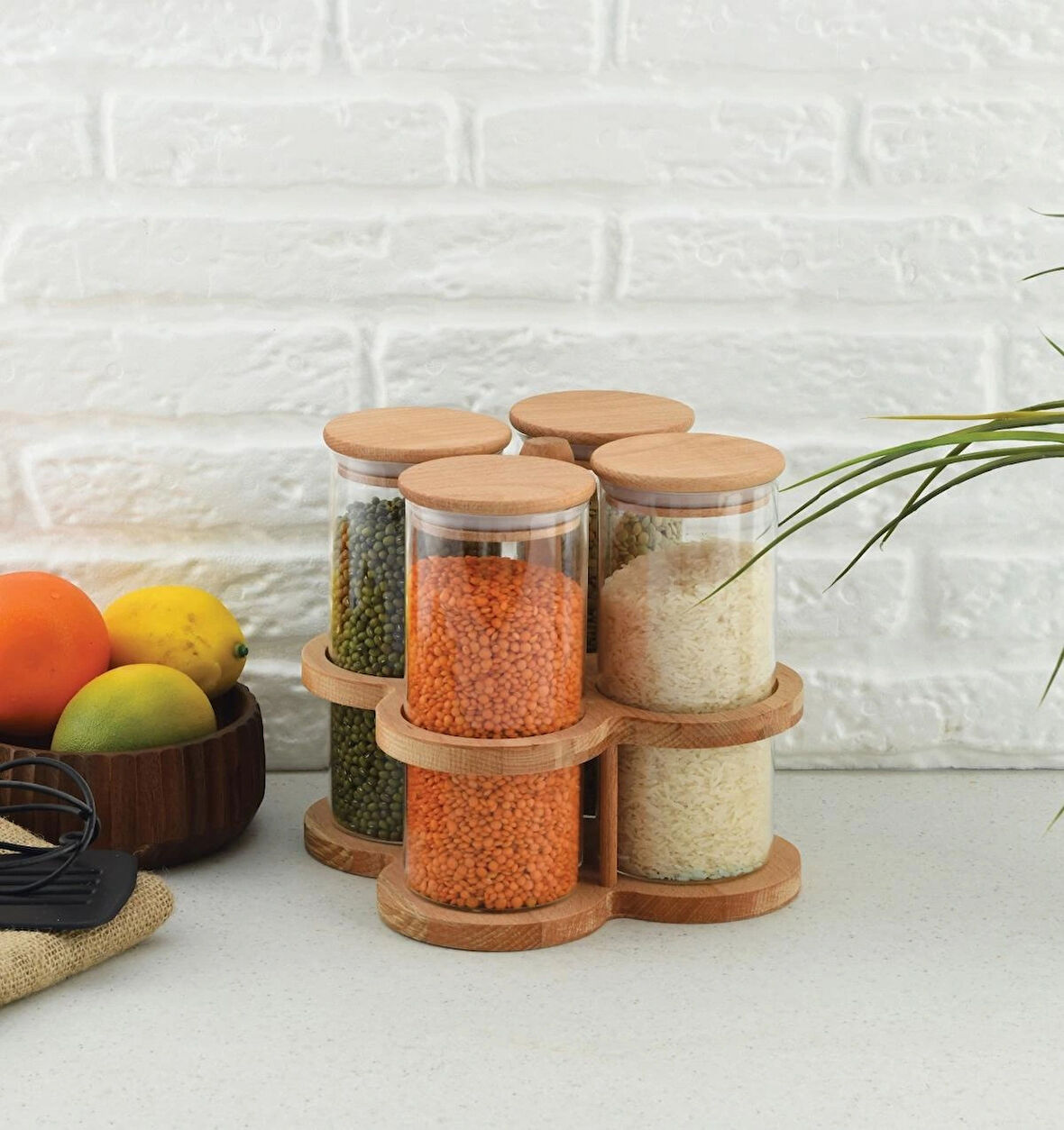 Denaro Home Rasetto Ahşap 4'lü Stand