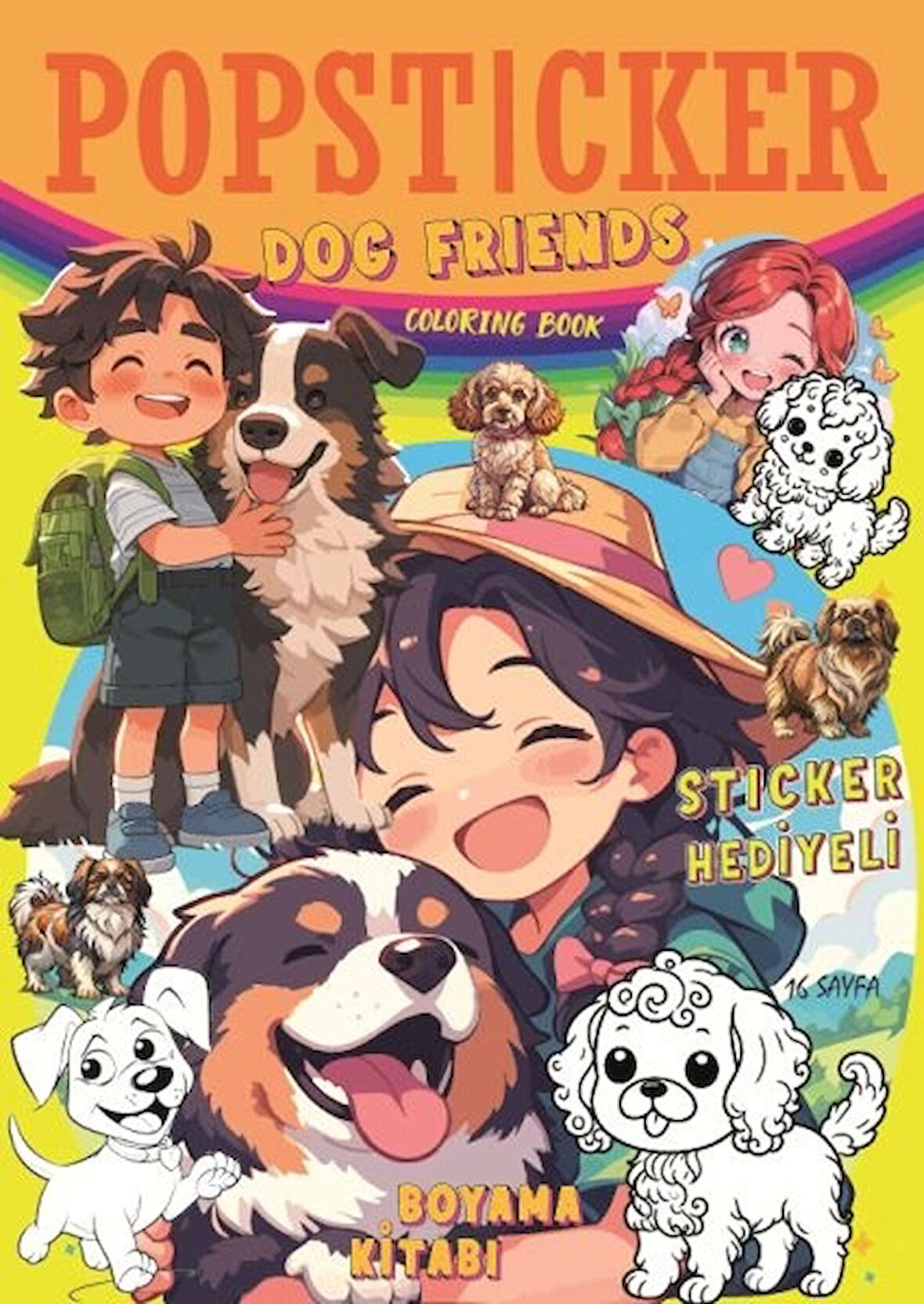 Dog Friends Boyama Kitabı Popsticker