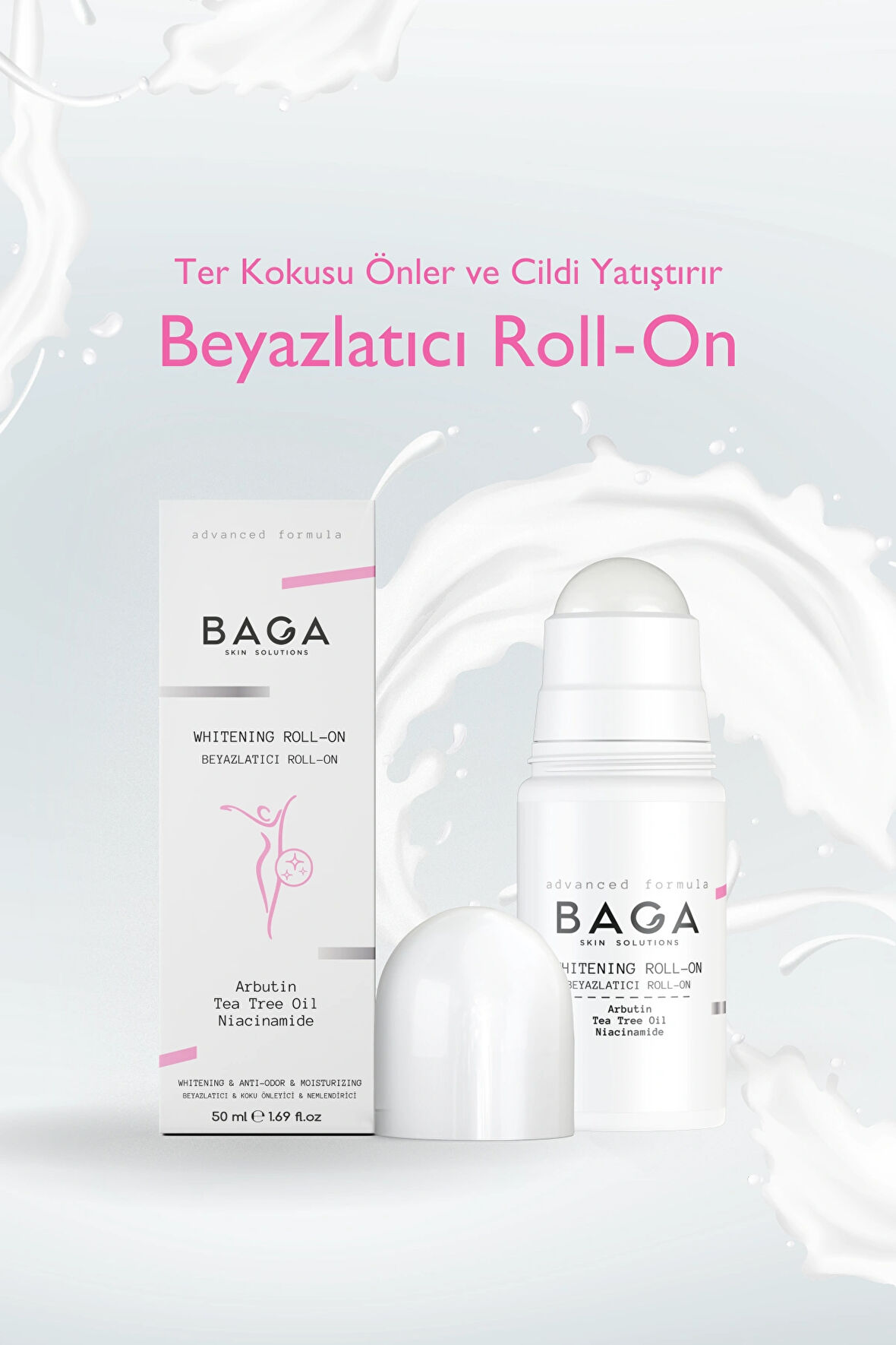 Beyazlatıcı & Koku Önleyici & Ter önleyici Roll-on 50 ml