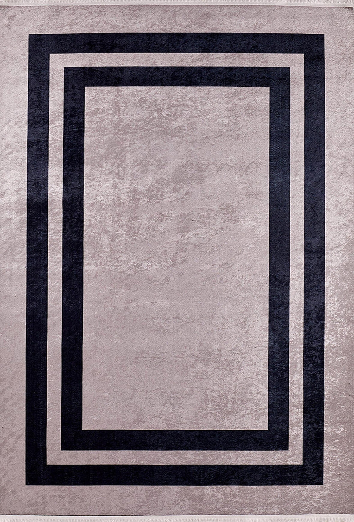  Krasnogorsk Siyah Çerçeveli Dijital Baskı Halı