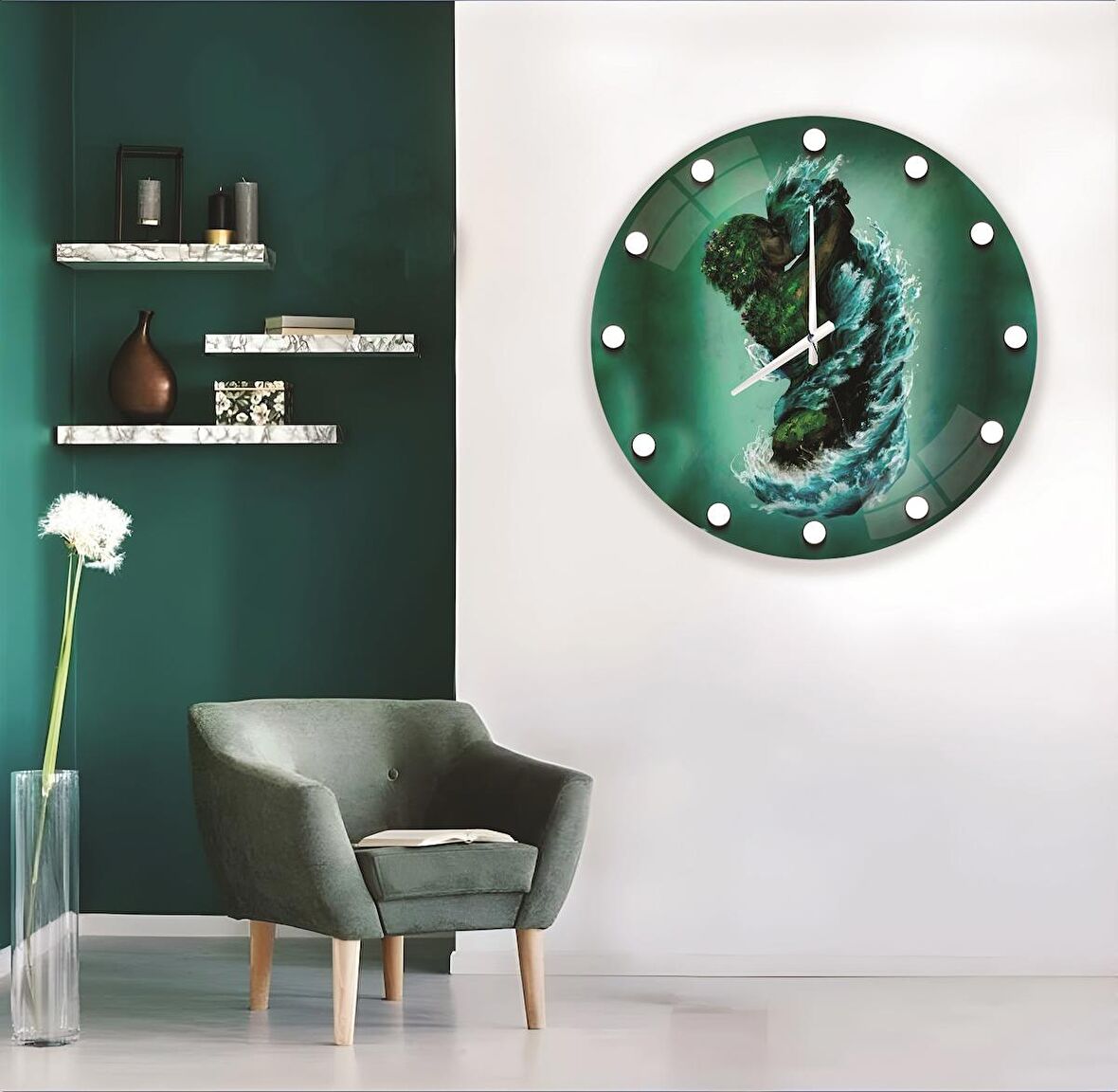 Aşkın Gücü Cam Saat - 60 cm