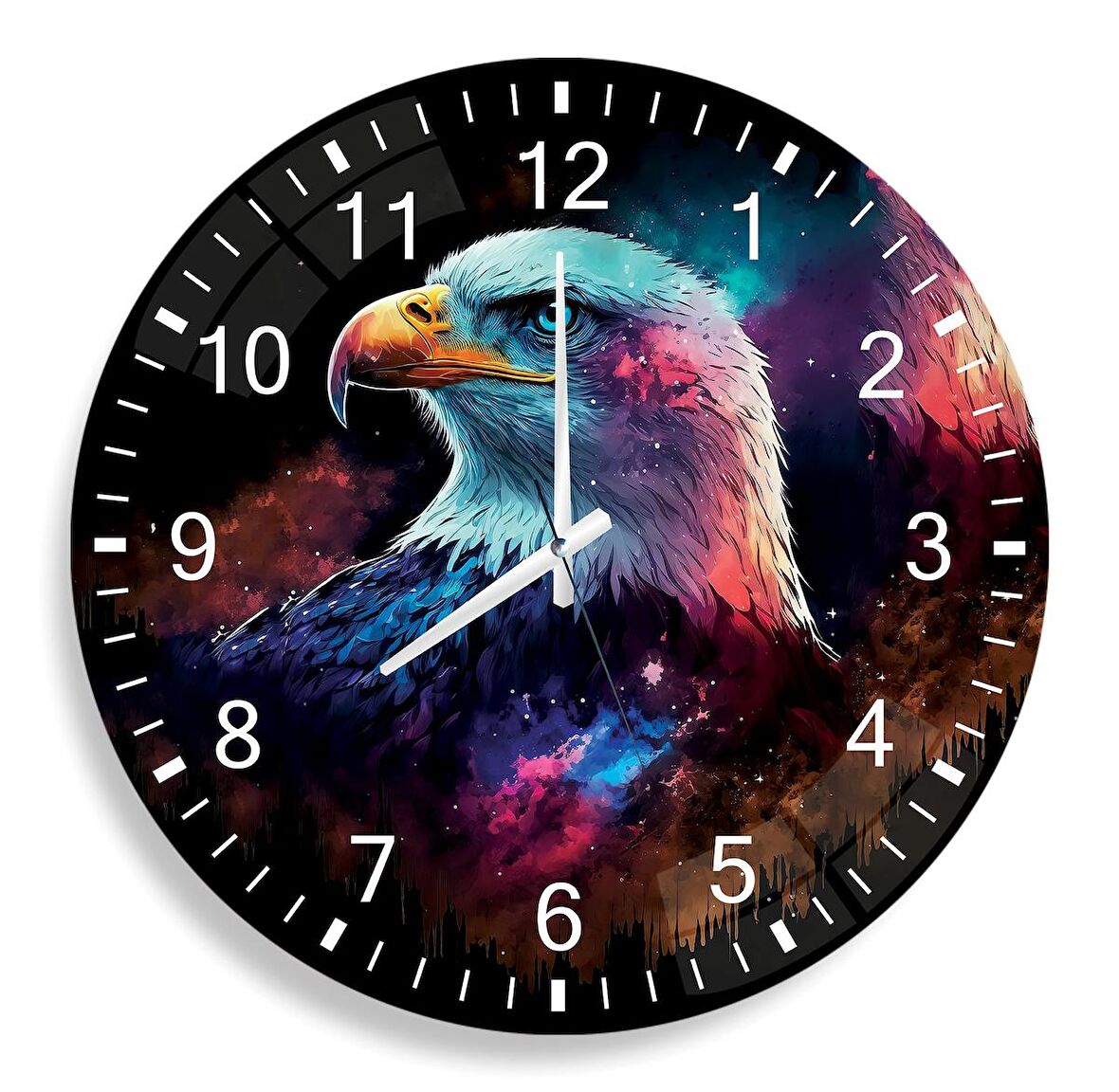 Kartal Cam Saat - 40 cm