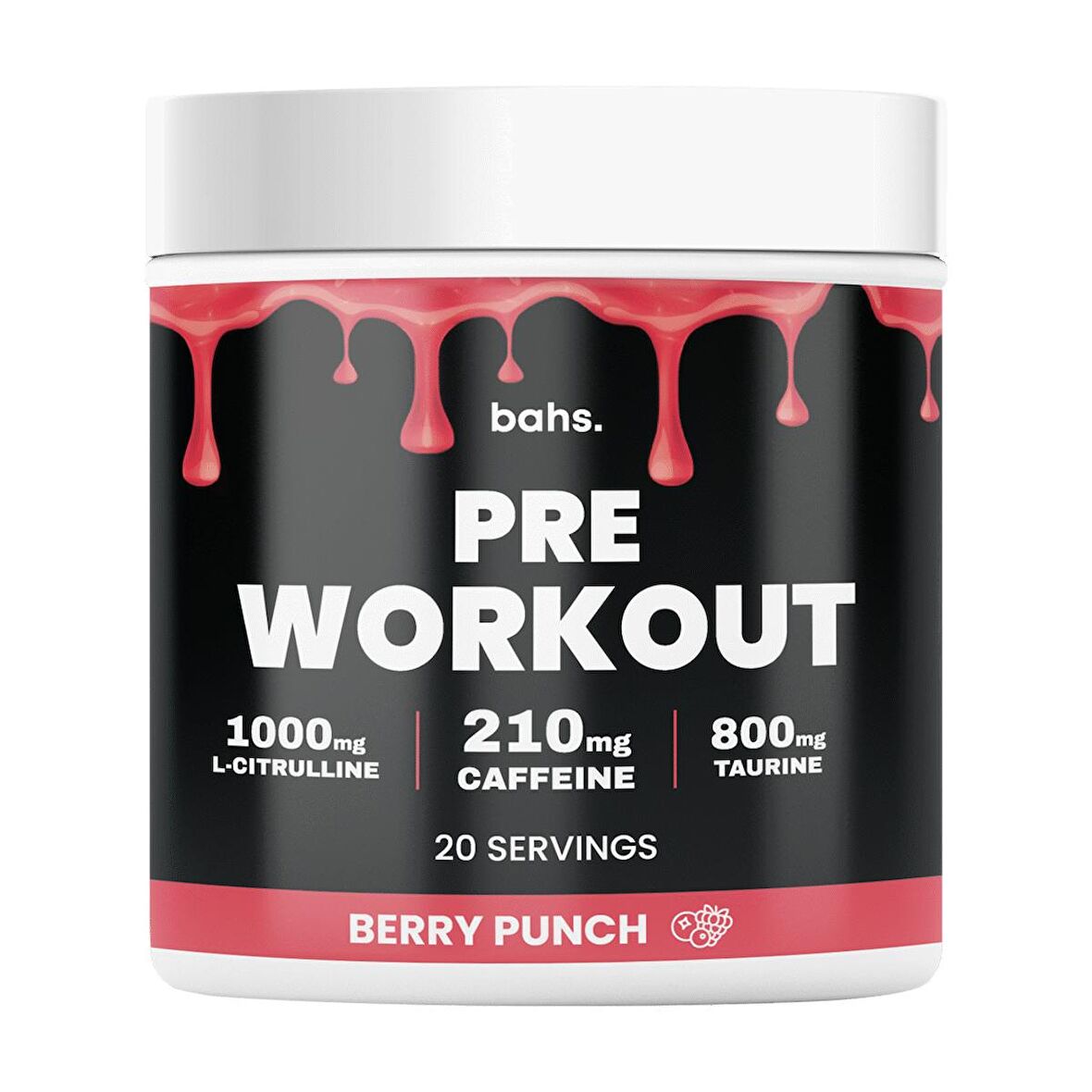 Pre-Workout Berry Punch - 300gr - 20 Servis