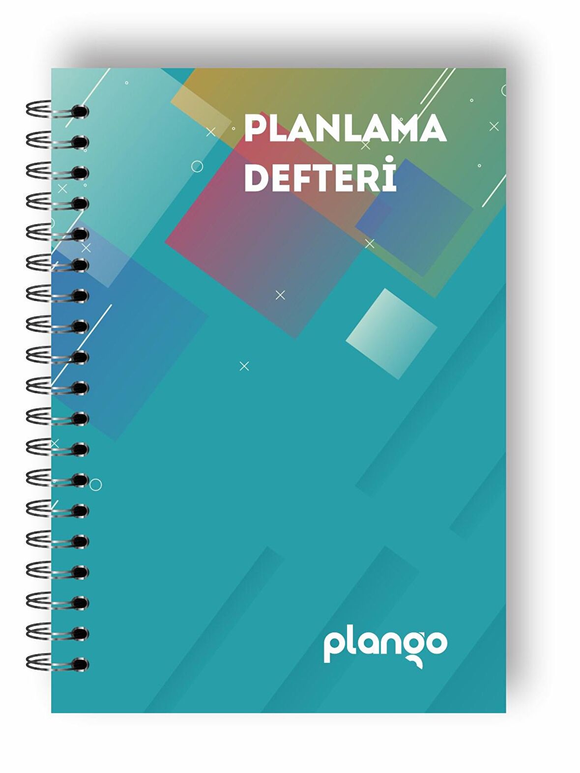 Turkuaz Kareler Günlük Planlayıcı Defter - Daily Planner - Ders Çalışma Planlayıcı Defteri - Planlam