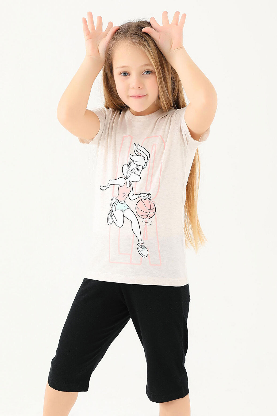 Looney Tunes L1590-2 Çocuk  Krem Melanj Tişört