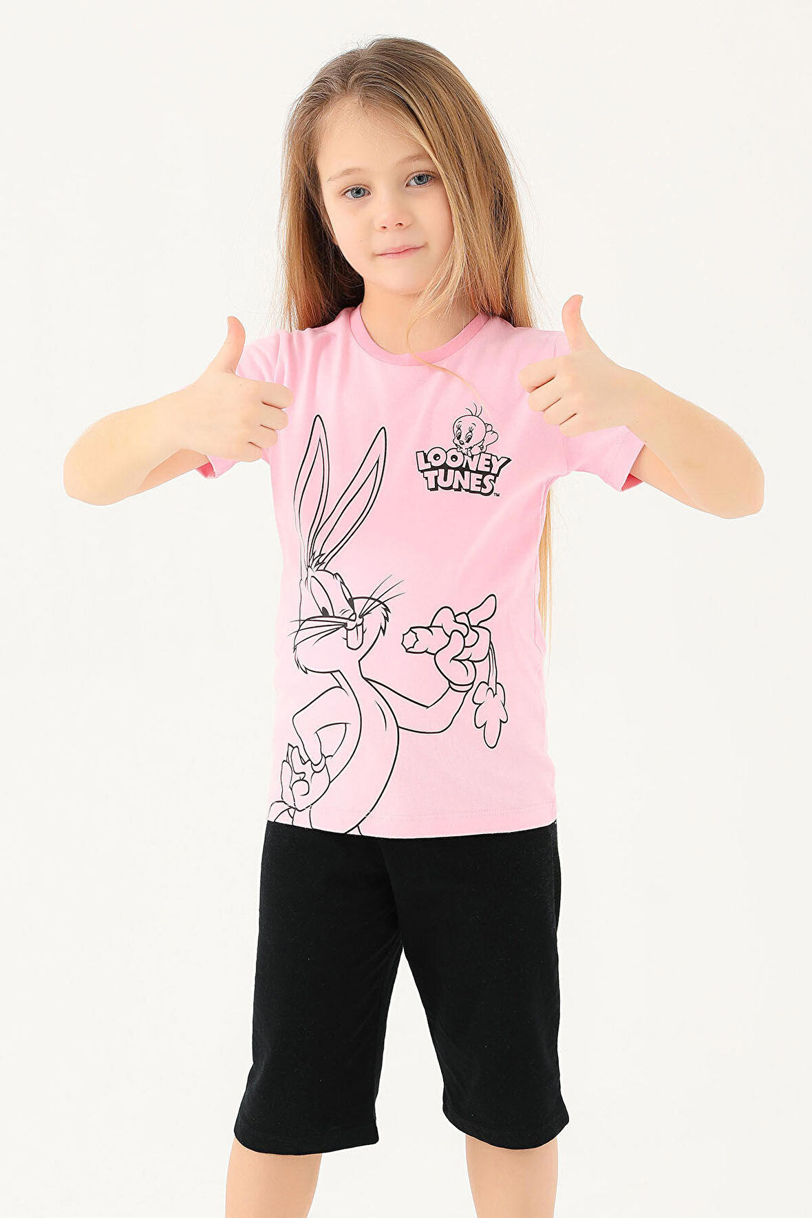 Looney Tunes L1588-2 Çocuk  Pembe Tişört