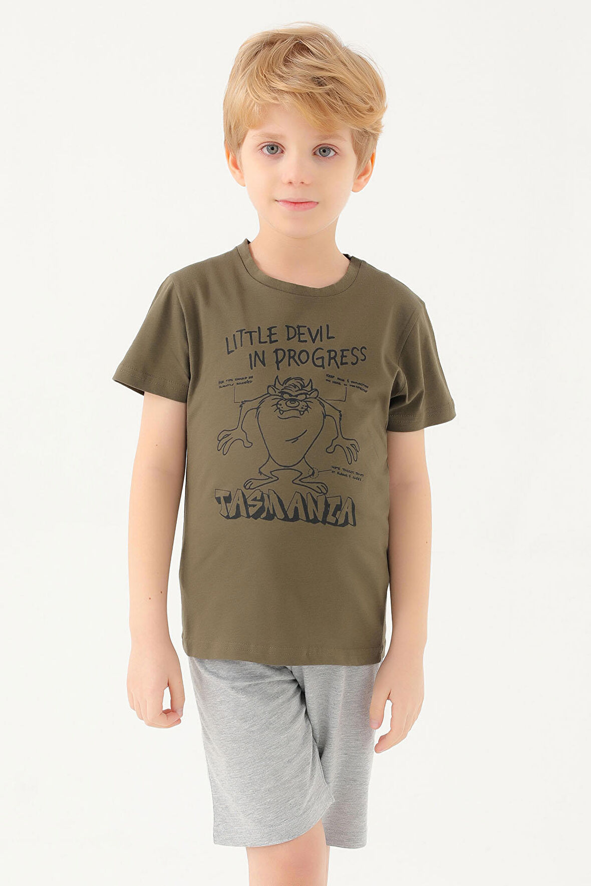 Looney Tunes L1587-2 Çocuk  Haki Tişört