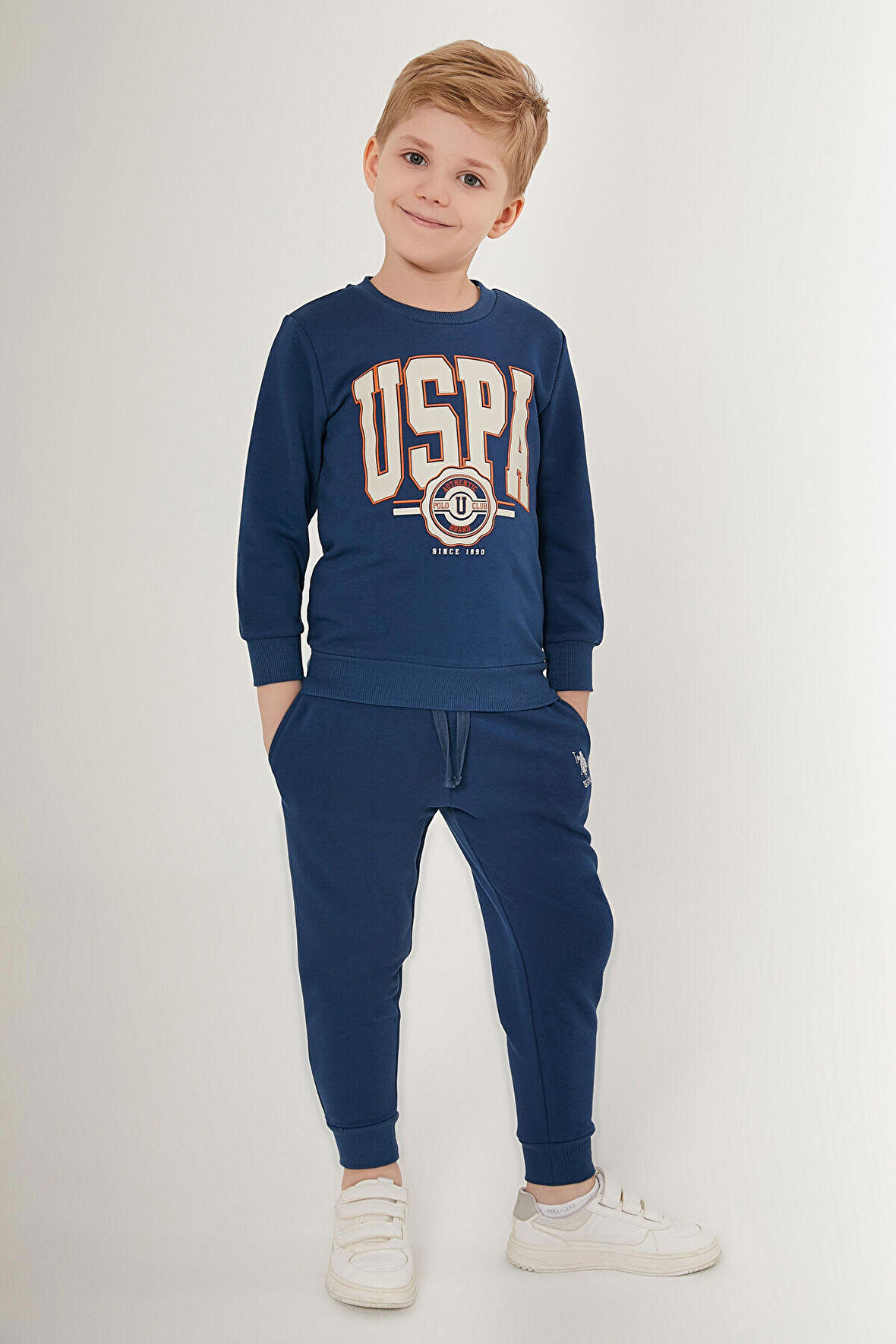 U.S. Polo Assn İnclined Line Koyu Mavi Erkek Çocuk Eşofman Takımı