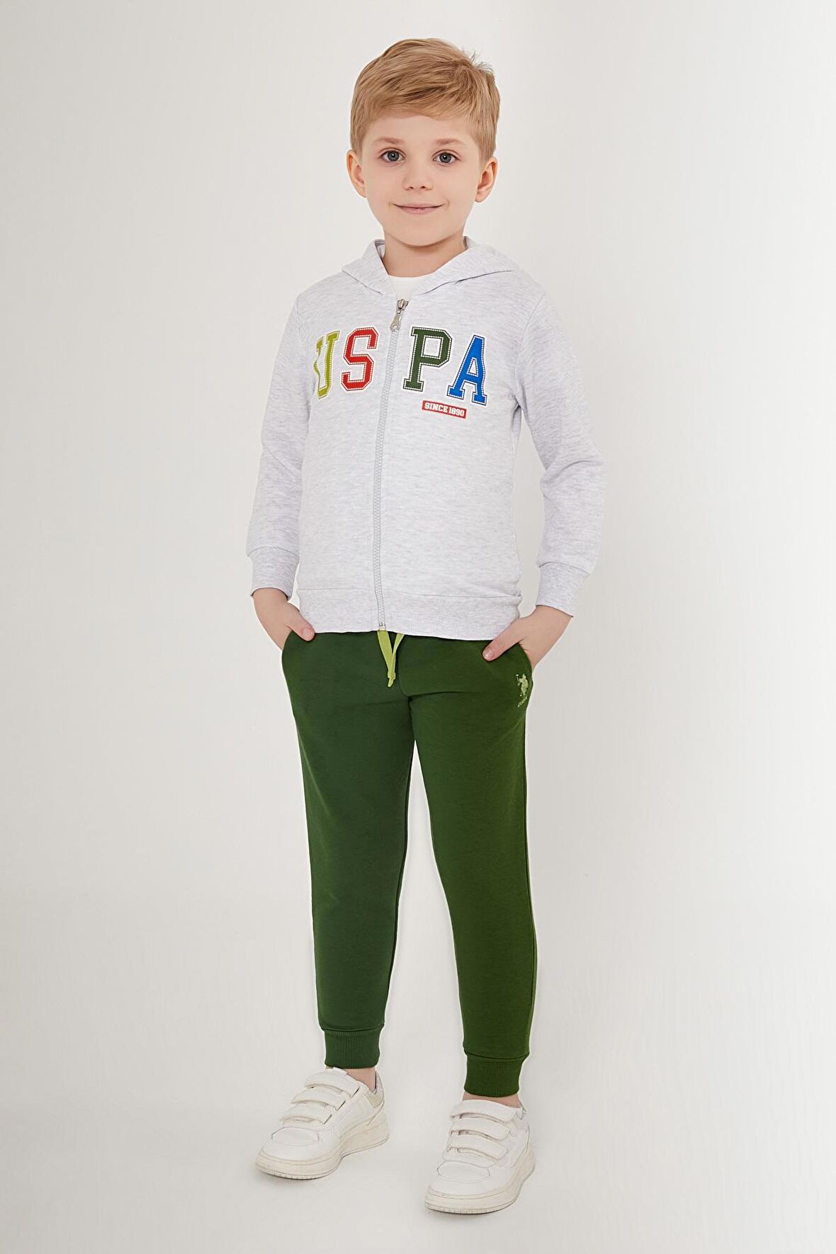 US1531 - Kar Melanj - U.S. Polo Assn. Erkek Çocuk Eşofman Takımı