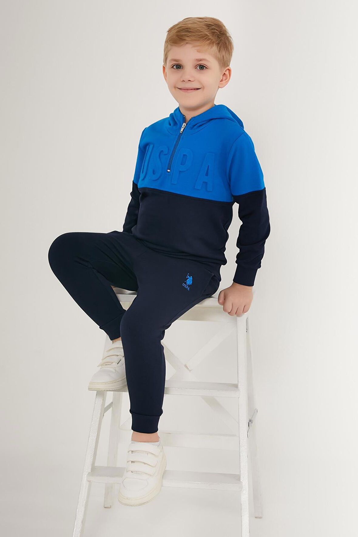 US1542 - Cobalt - U.S. Polo Assn. Erkek Çocuk Eşofman Takımı