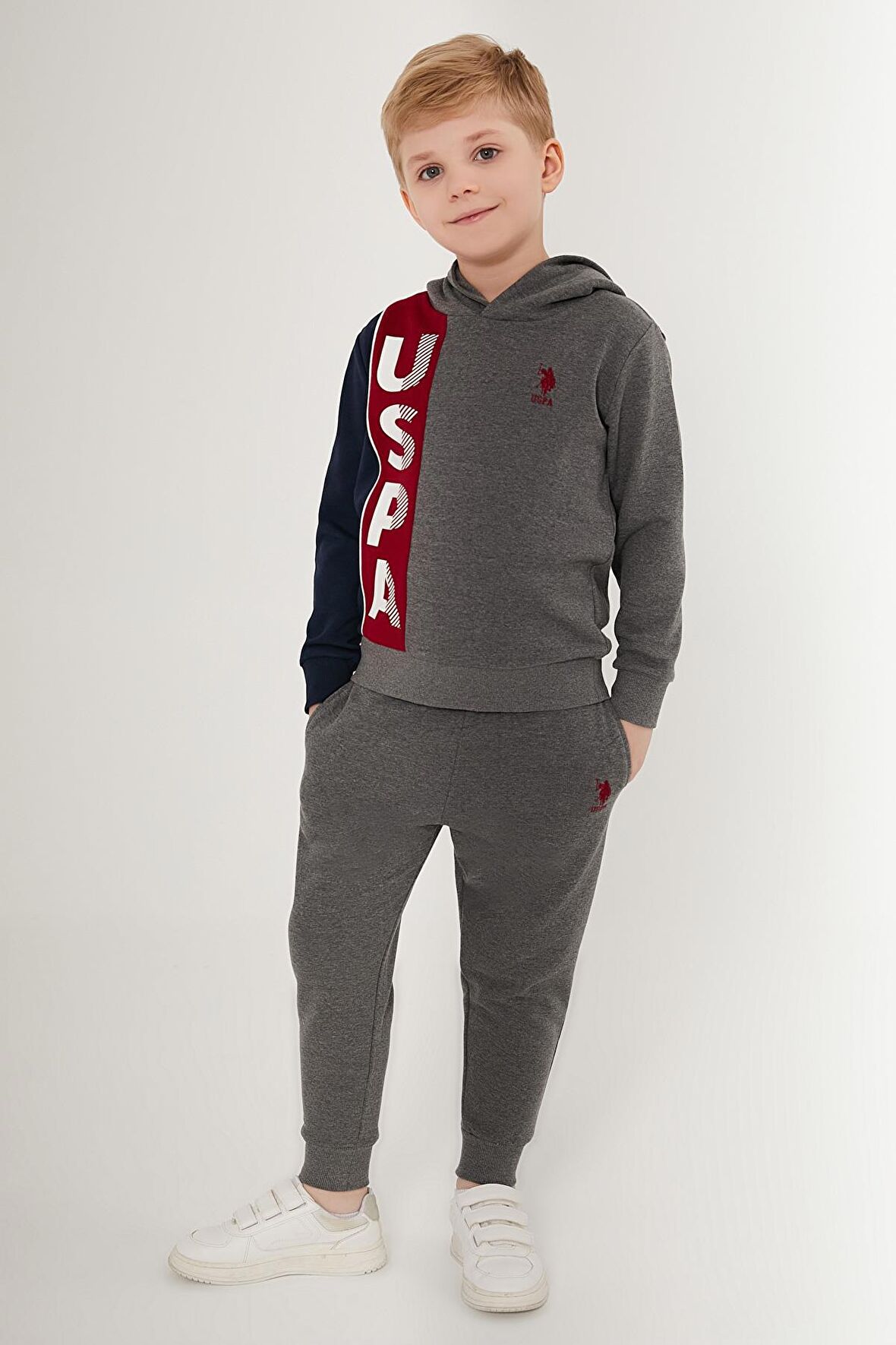 US1566 - Fıstık - U.S. Polo Assn. Erkek Çocuk Eşofman Takımı