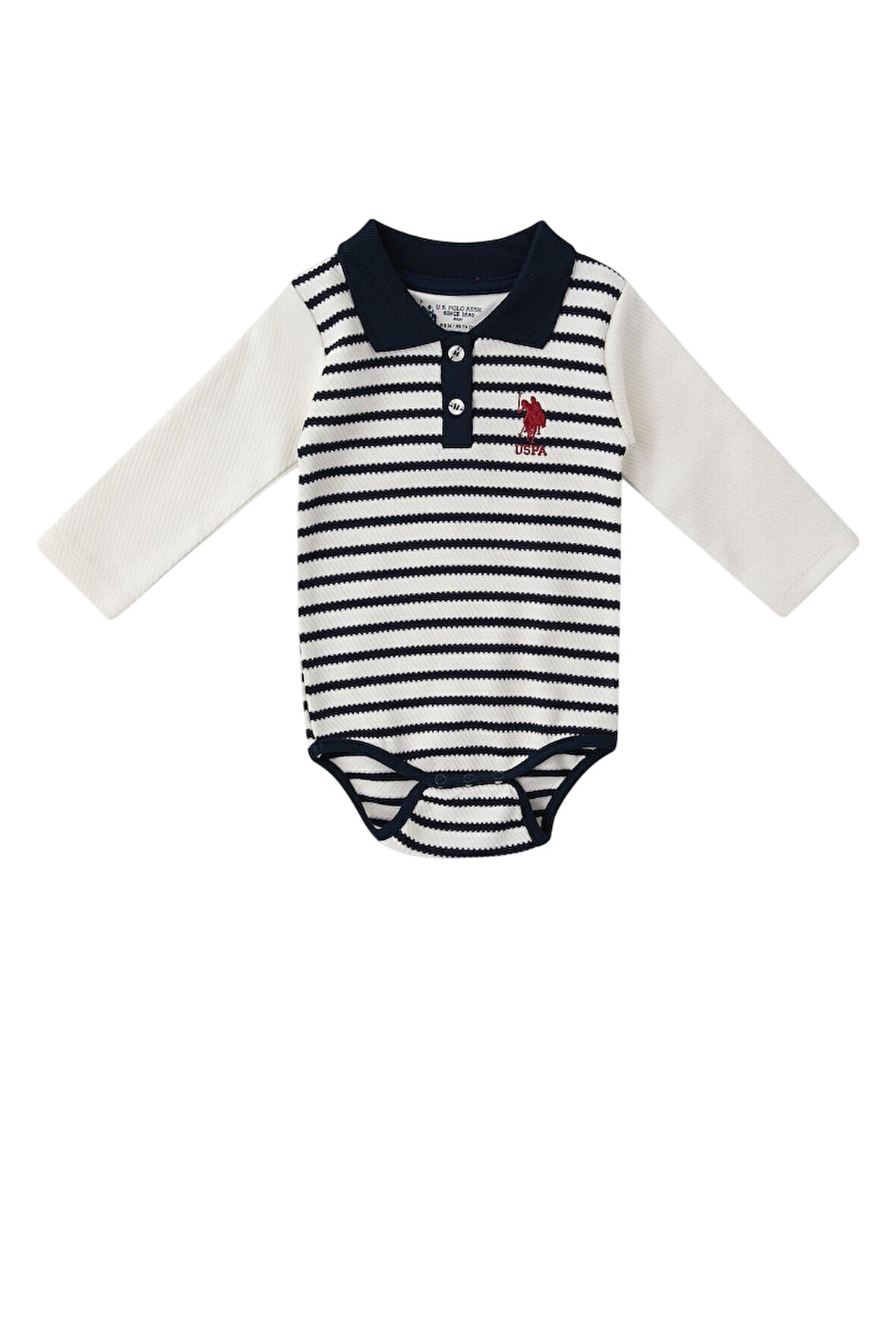 Lacivert Uzun Kol Bebek Body Zıbın