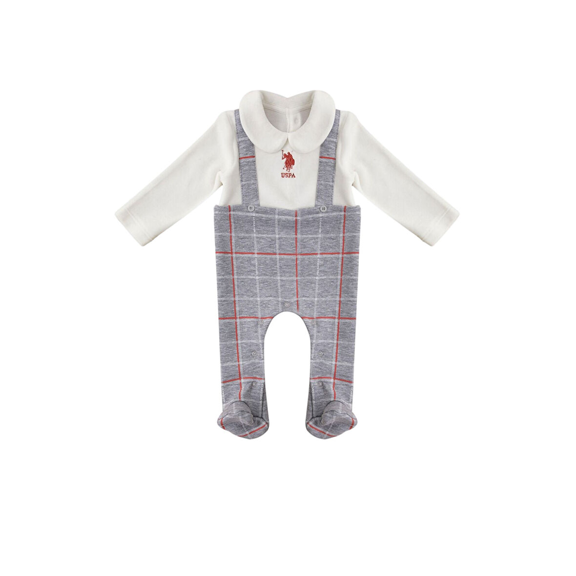 Gri Melanj Kadife Bebek Tulum