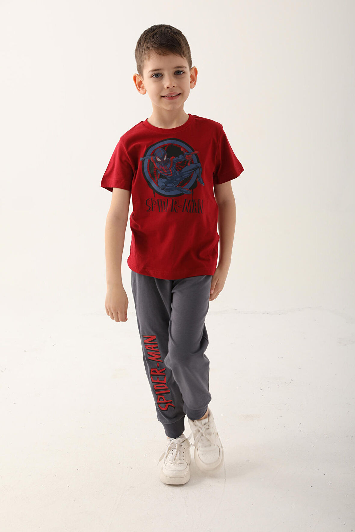 Spider Man D4863-3 Erkek Çocuk Pijama Takım Kırmızı