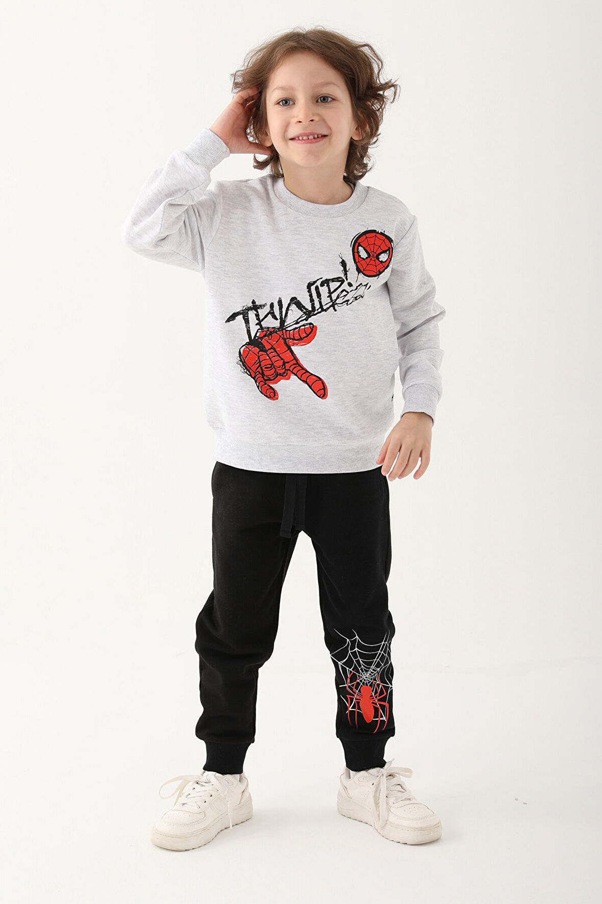 Spiderman Kar Melanj Erkek Çocuk Eşofman Takımı