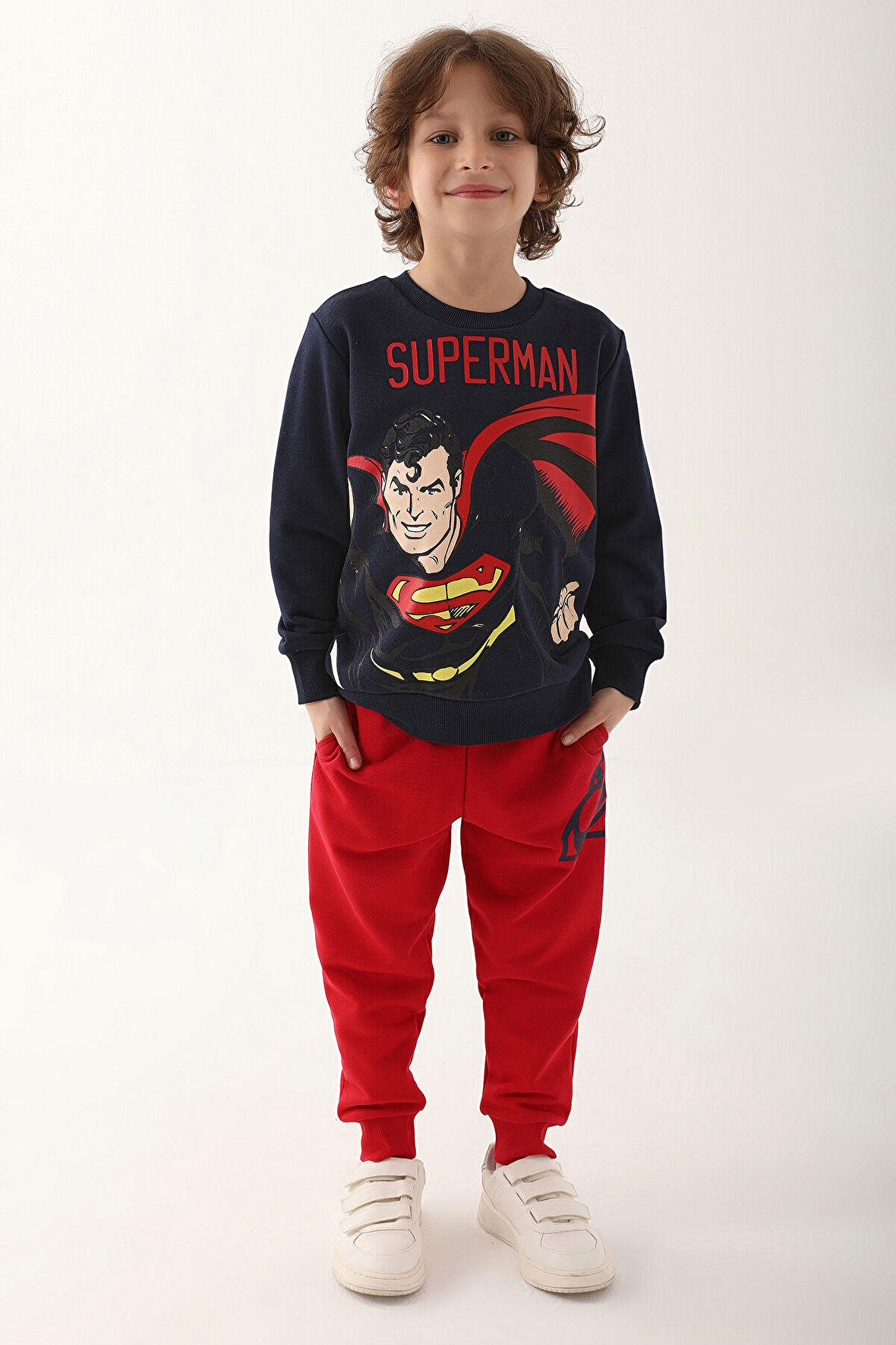 Superman Lacivert Erkek Çocuk Eşofman Takımı