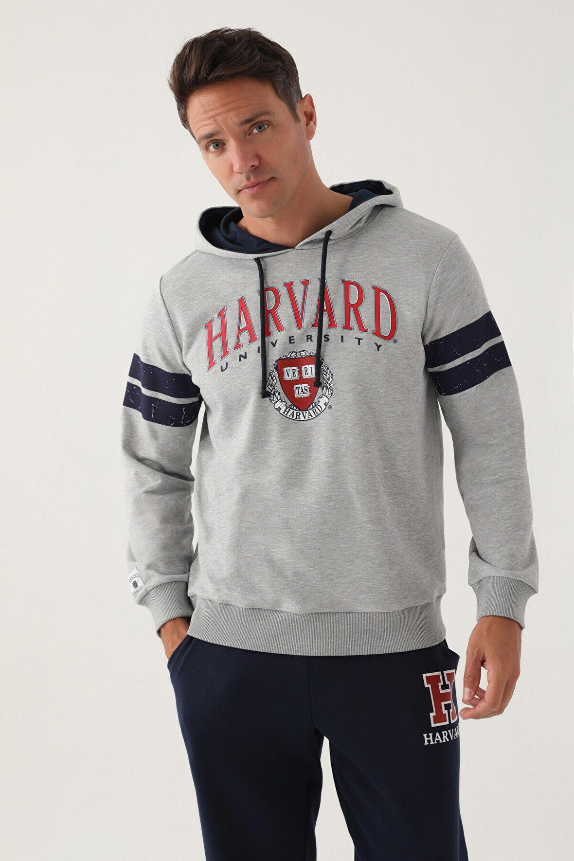 Harvard Gri Melanj Erkek Sweatshirt