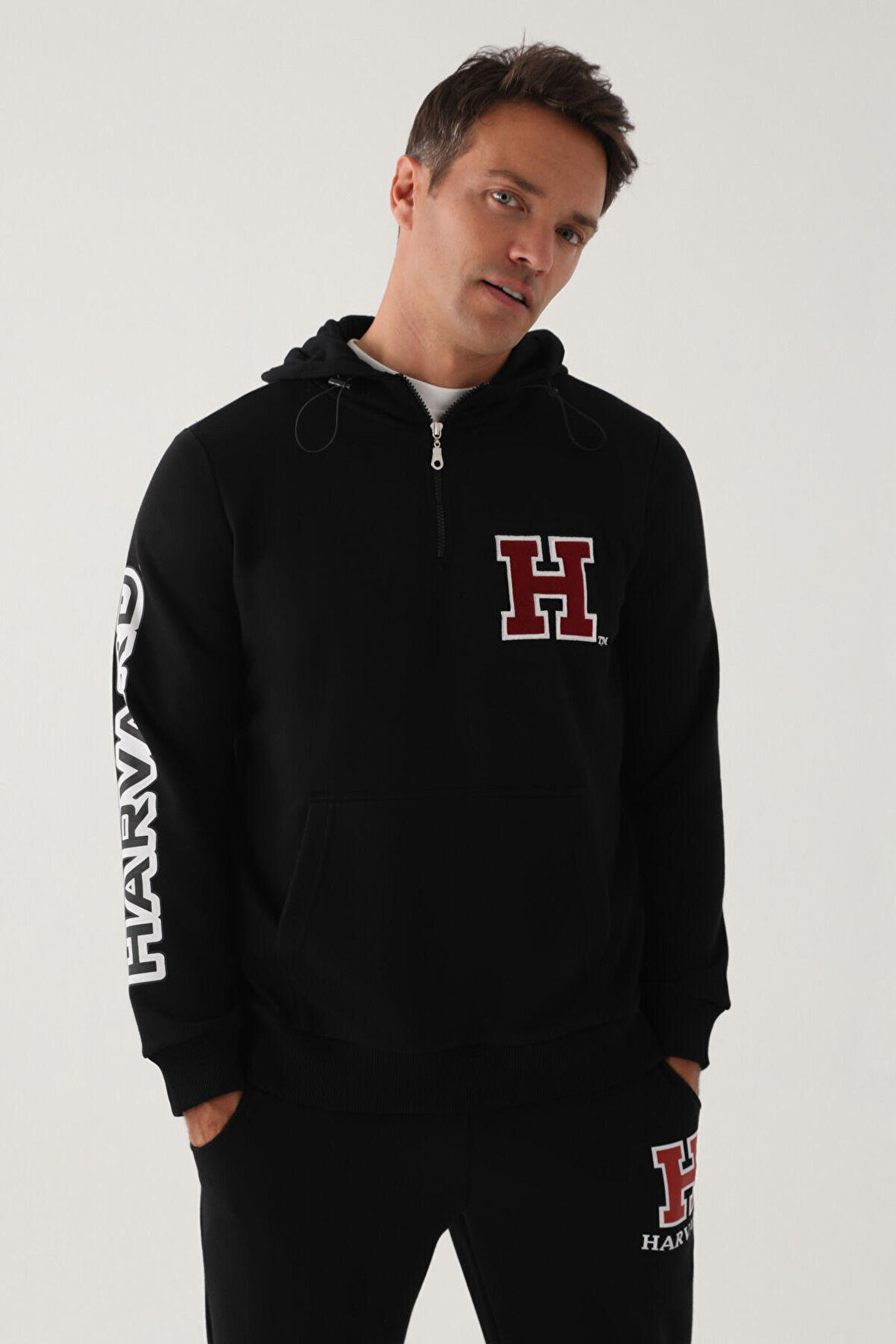 Harvard Siyah Erkek Sweatshirt