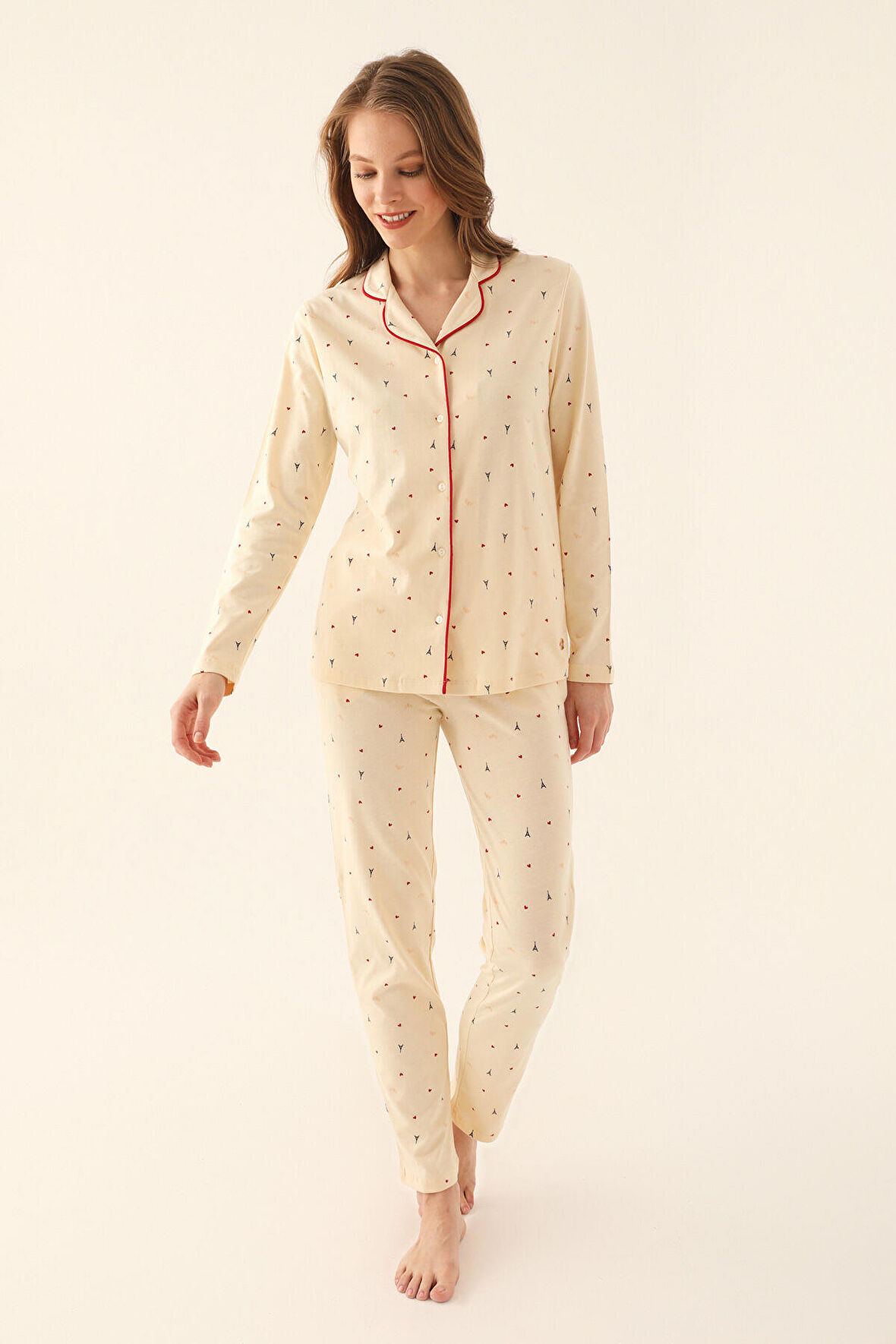 Pierre Cardin Fil Dişi Kadın Gömlek Pijama