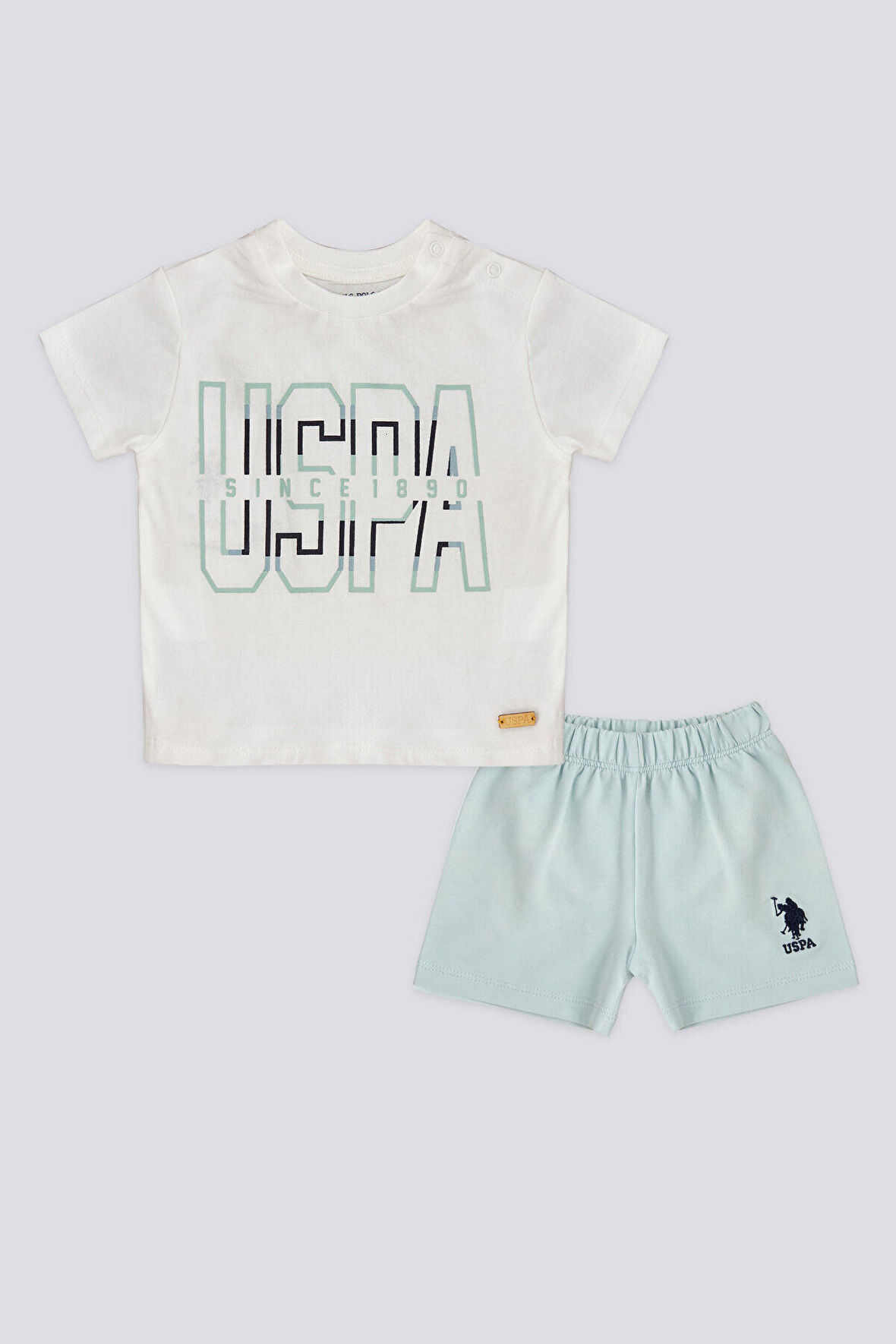 U.S. Polo Assn Lisanslı Sınce Krem Erkek  Bebek Takımı