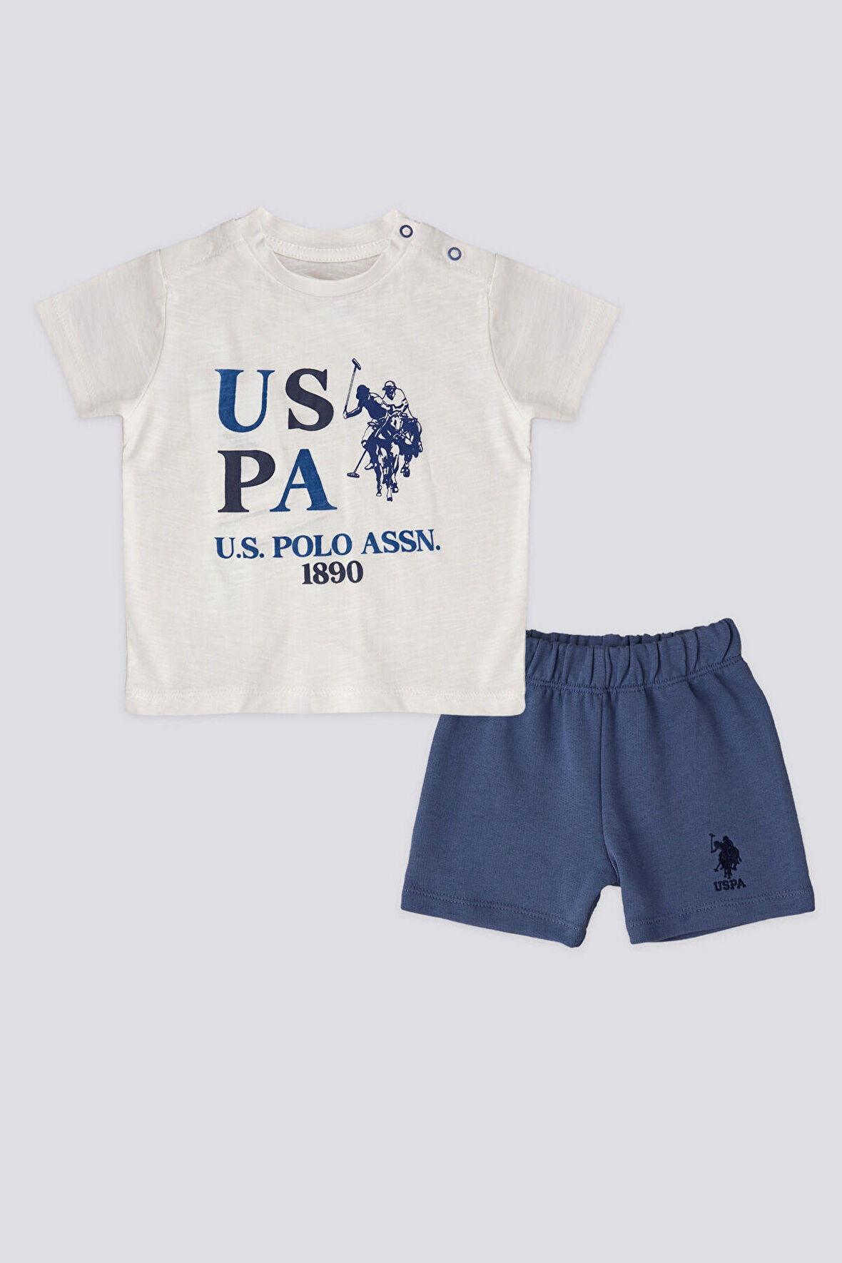 U.S. Polo Assn Lisanslı Mixed Krem Erkek Bebek Takımı