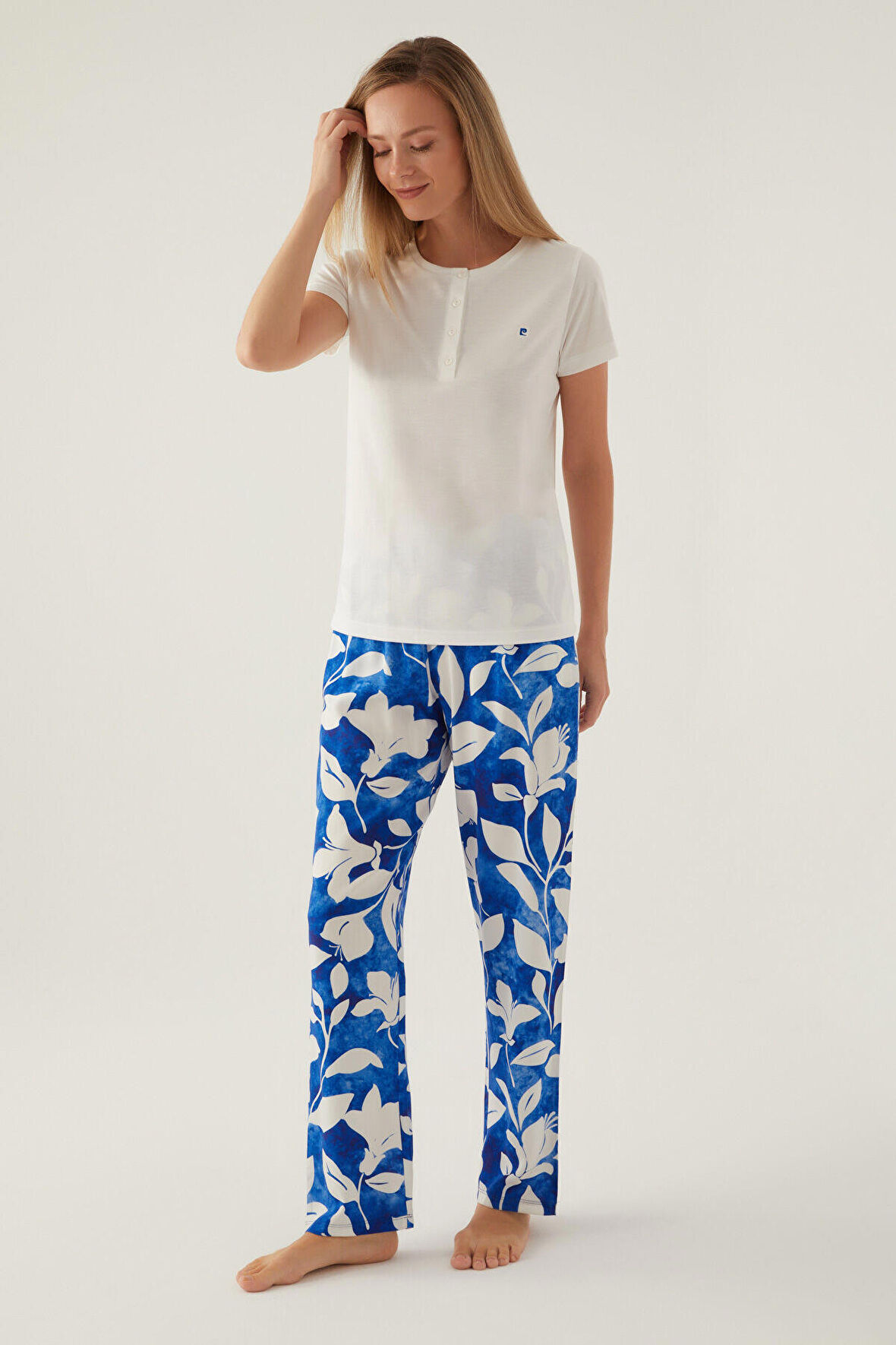 Pierre Cardin Arm Krem Kadın Kısa Kol Pijama Takımı