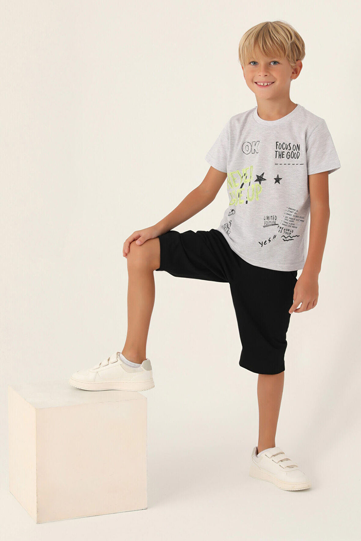 RolyPoly Focuson The Good Kar Melanj Erkek Çocuk Kapri Takım