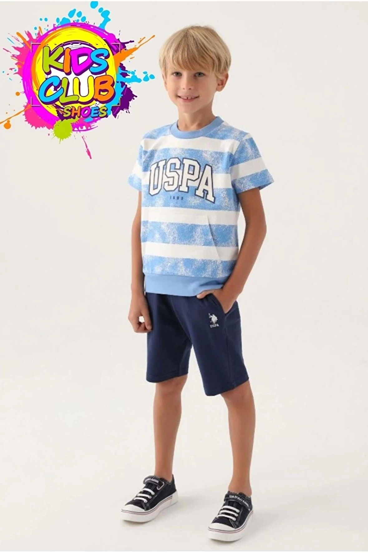 ERKEK ÇOCUK BERMUDA TAKIM - İNDİGO