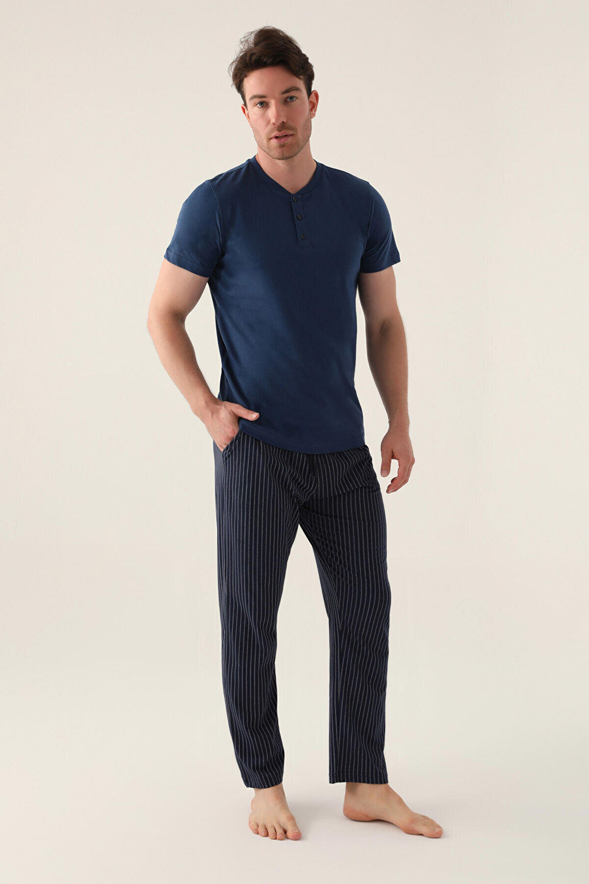 Arnetta Short Koyu İndigo Erkek Pijama Takımı
