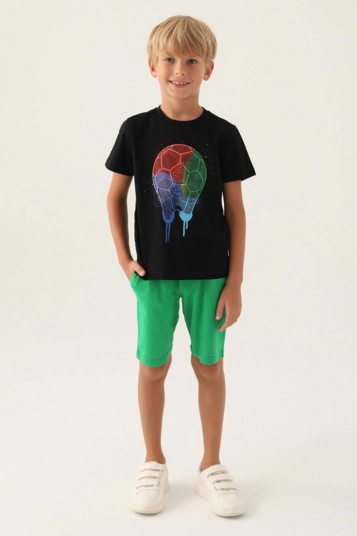 RolyPoly Soccer Siyah Erkek Çocuk Bermuda Takım