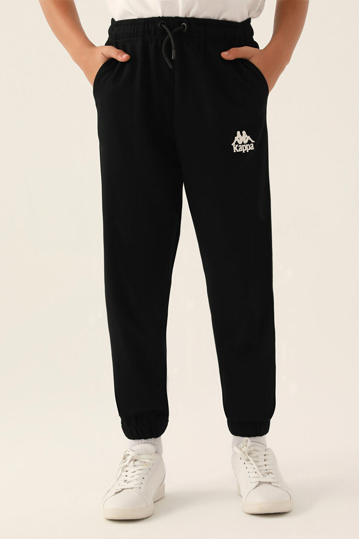 Kappa High Waist Siyah Erkek Çocuk Eşofman Altı