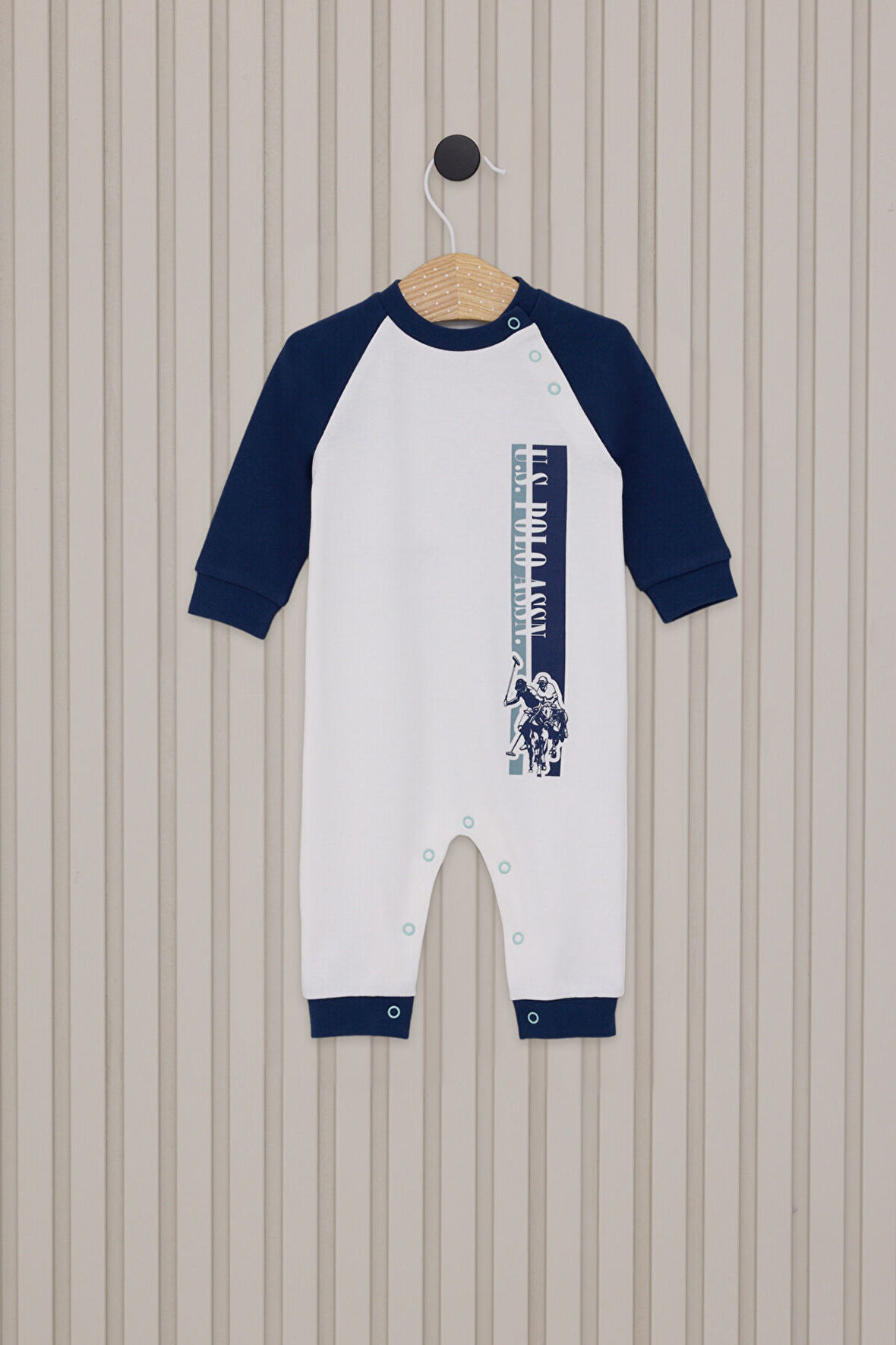 Us Polo Erkek Bebek Tulum USB2093 Krem