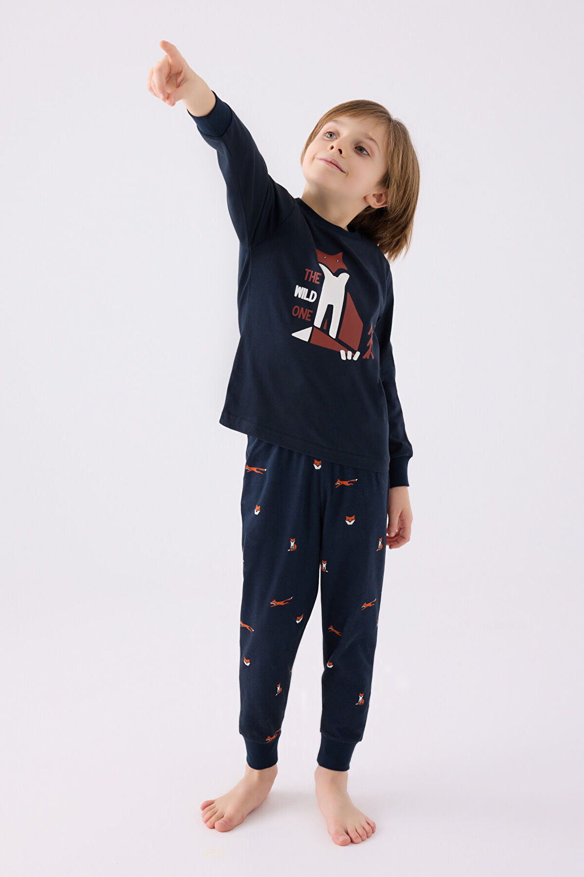 Rolypoly Erkek Çocuk Uzun Kol Pijama Takım RP3432 Navy