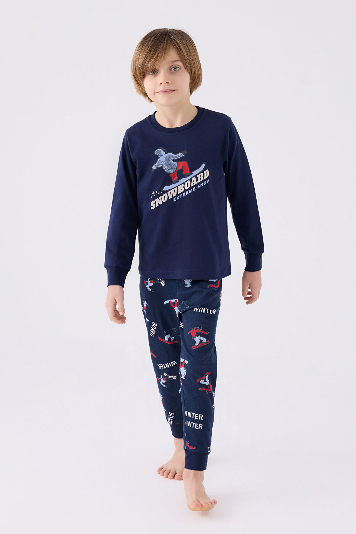 Rolypoly Erkek Çocuk Uzun Kol Pijama Takım RP3435 Lacivert
