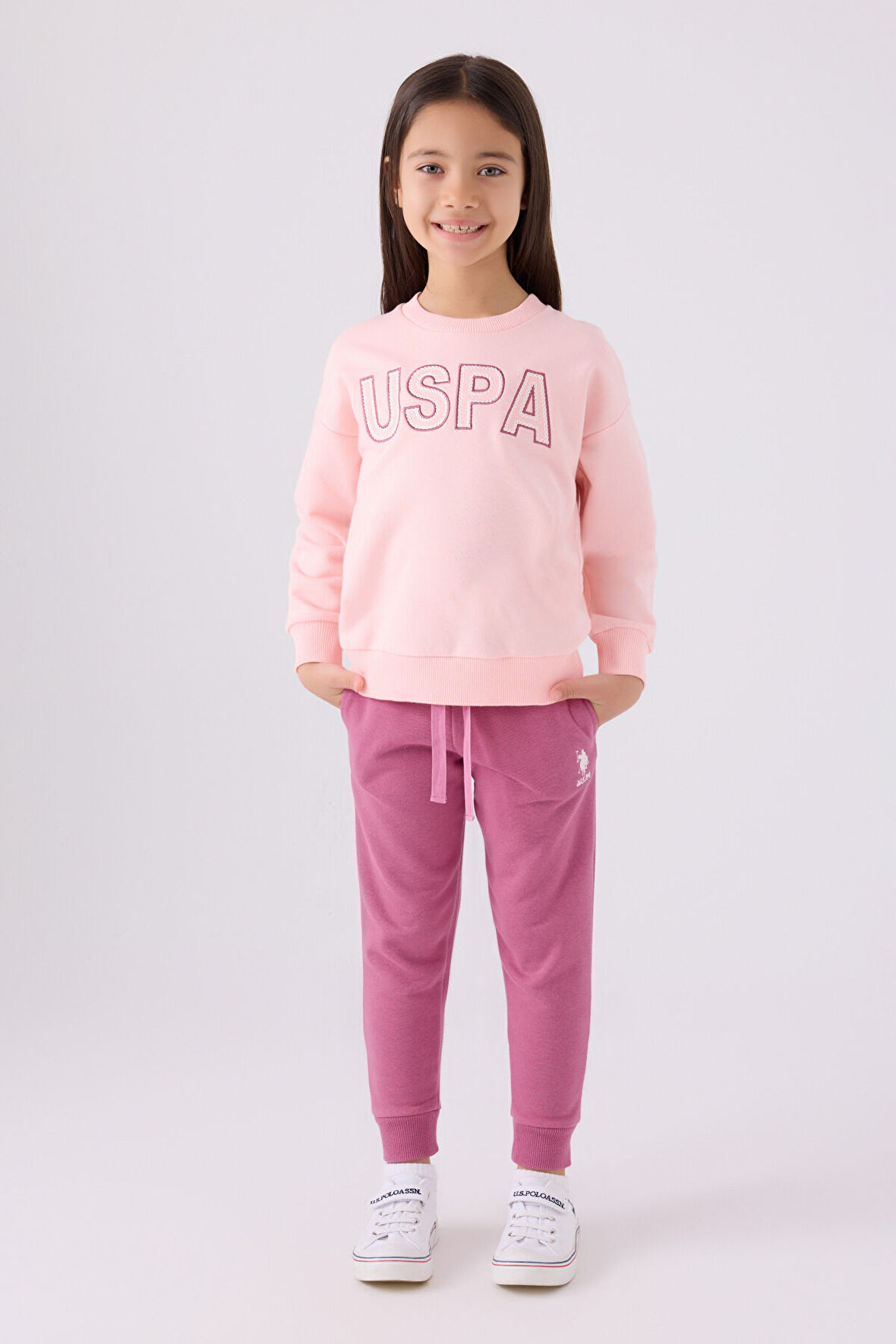 Us Polo Kız Çocuk Eşofman Takımı US1964 Pembe