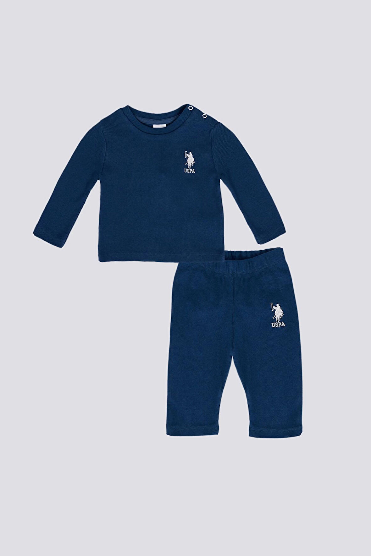 ERKEK BEBEK UZUN KOL 2Lİ TAKIM - KOYU İNDİGO