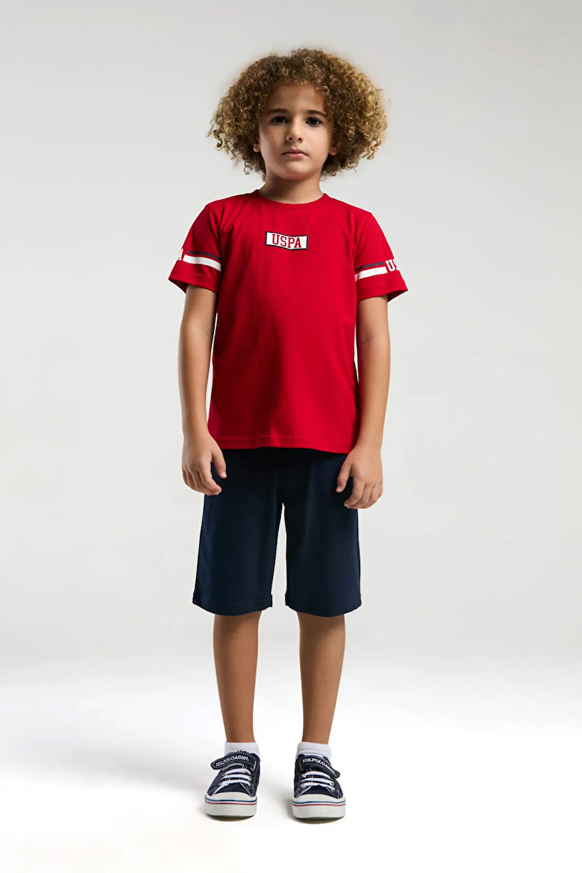 U.S. Polo Assn. Erkek Çocuk Kırmızı Bermuda Takım
