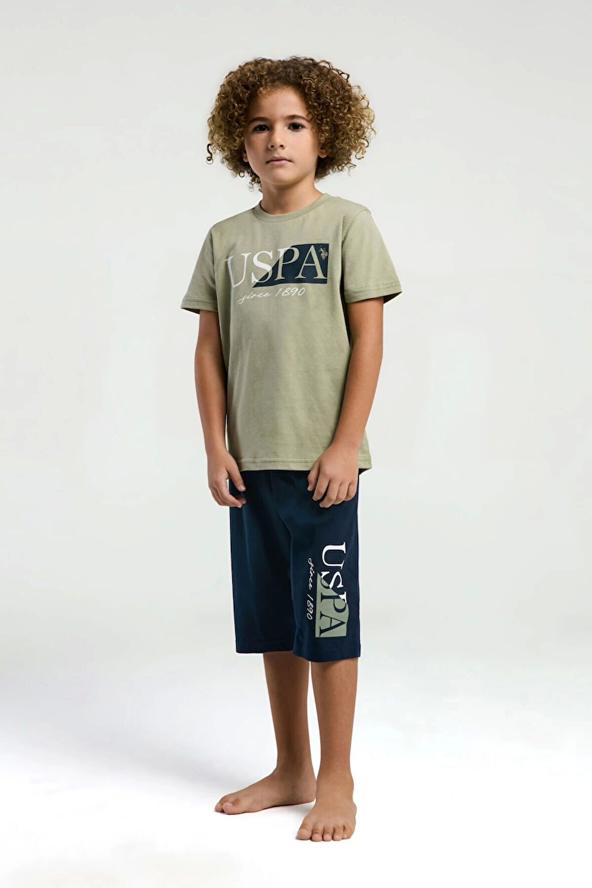 Erkek Çocuk  GARSON KAPRİ TAKIM - ÇAY YEŞİLİ