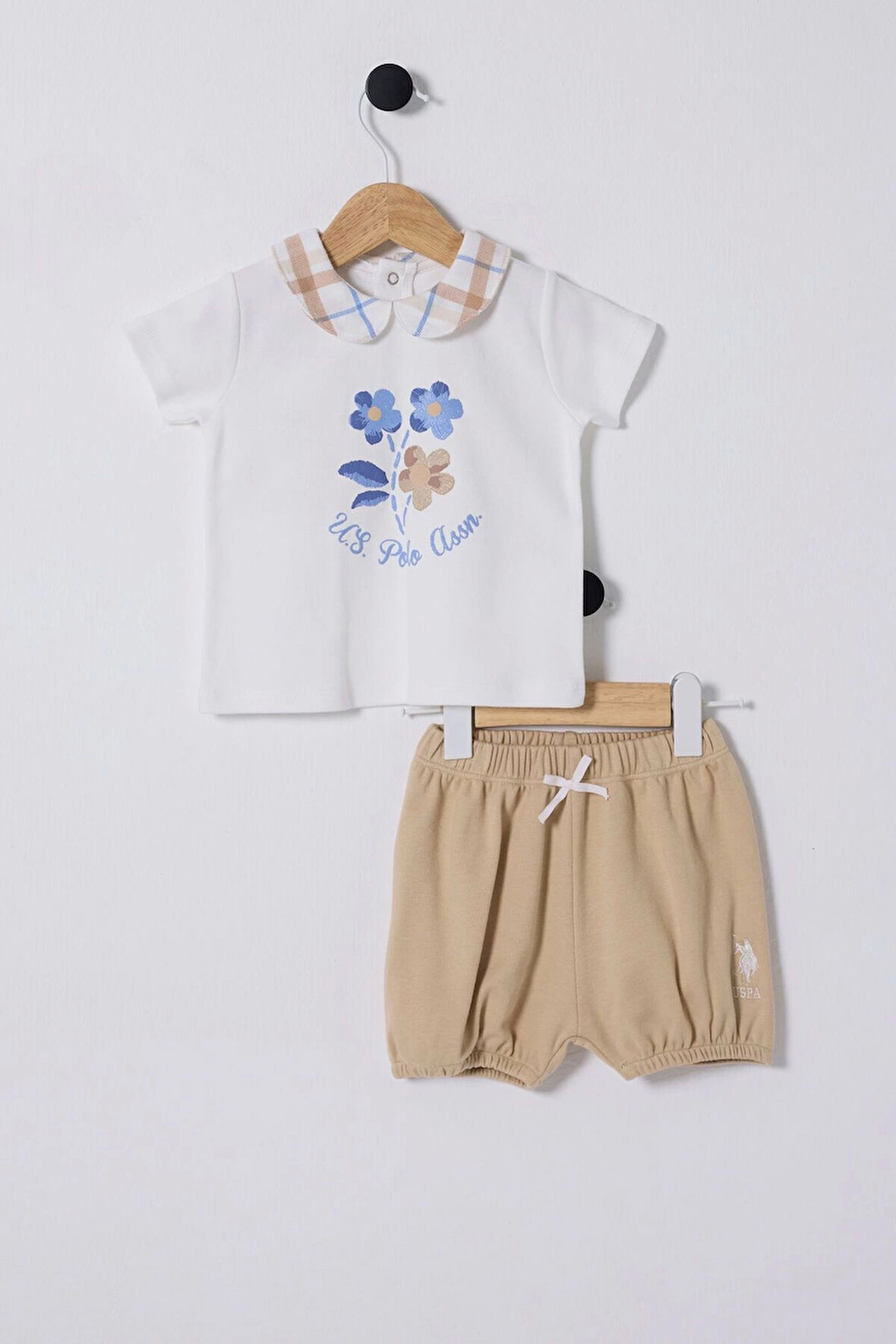 US.POLO ASSN. KIZ BEBEK 2Lİ TAKIM - Beyaz