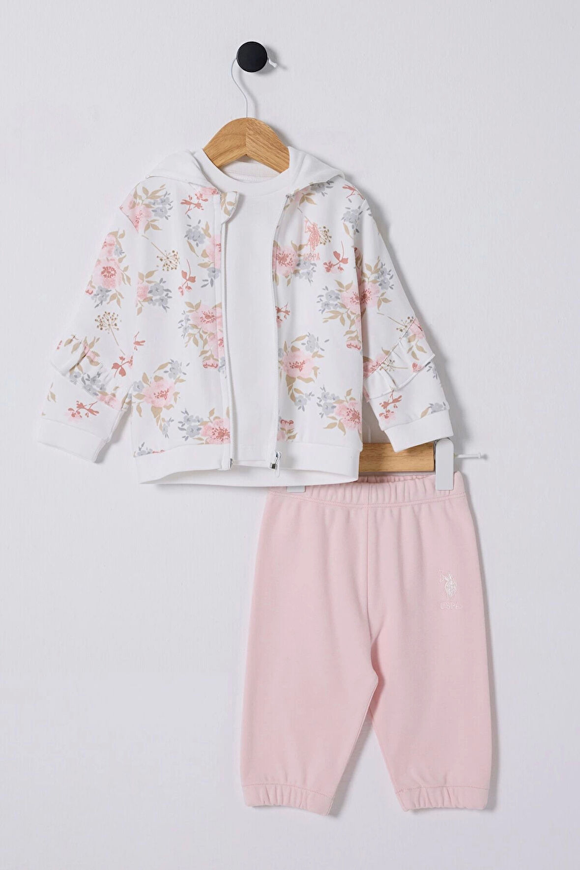U.S.POLO ASSN. KIZ BEBEK 3LÜ TAKIM - Beyaz