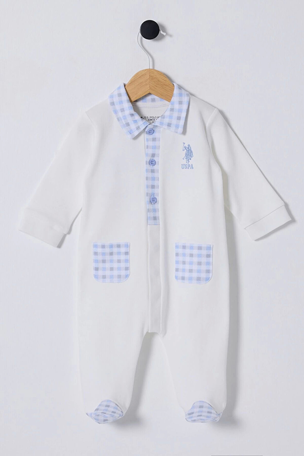 U.S POLO ASSN ERKEK BEBEK PATİKLİ TULUM - Beyaz