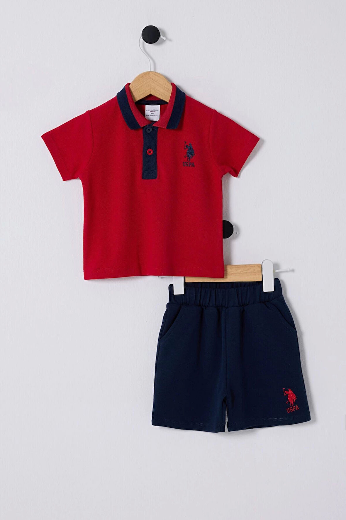 U.S POLO ASSN ERKEK BEBEK 2Lİ TAKIM - KIRMIZI