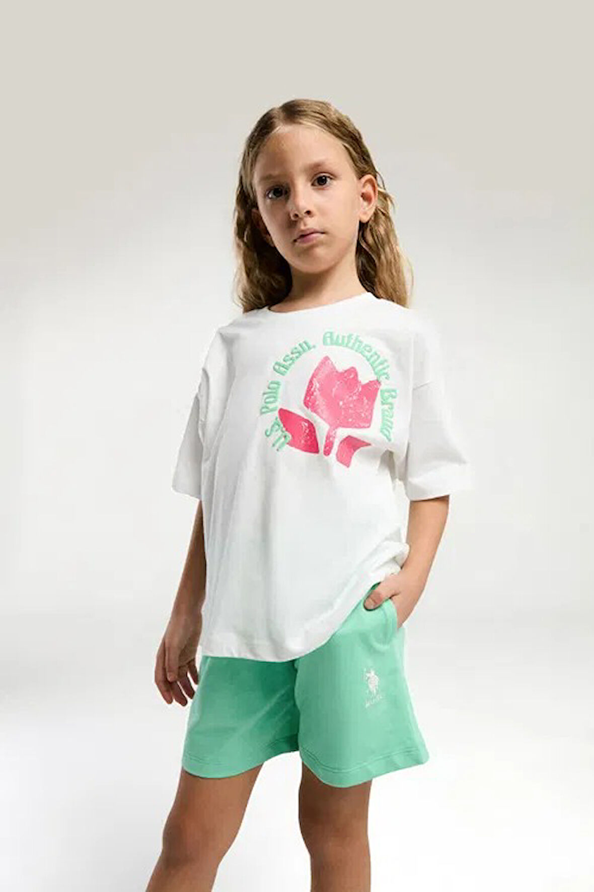 U.S. Polo Assn. Kız Çocuk Şort Takım US2094-4-V1
