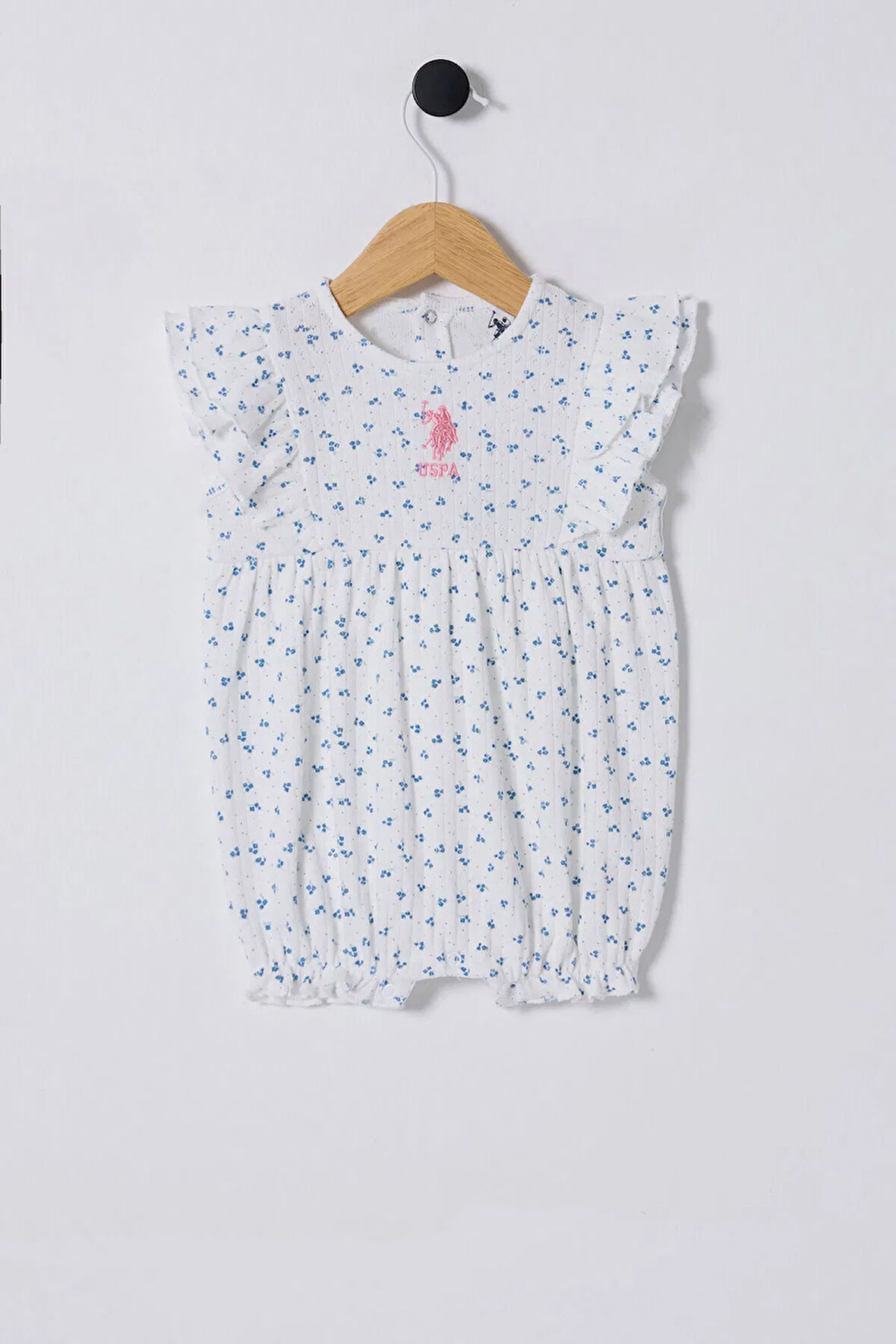 U.S Polo Bebek Tulum USB2434 Beyaz-Mavi