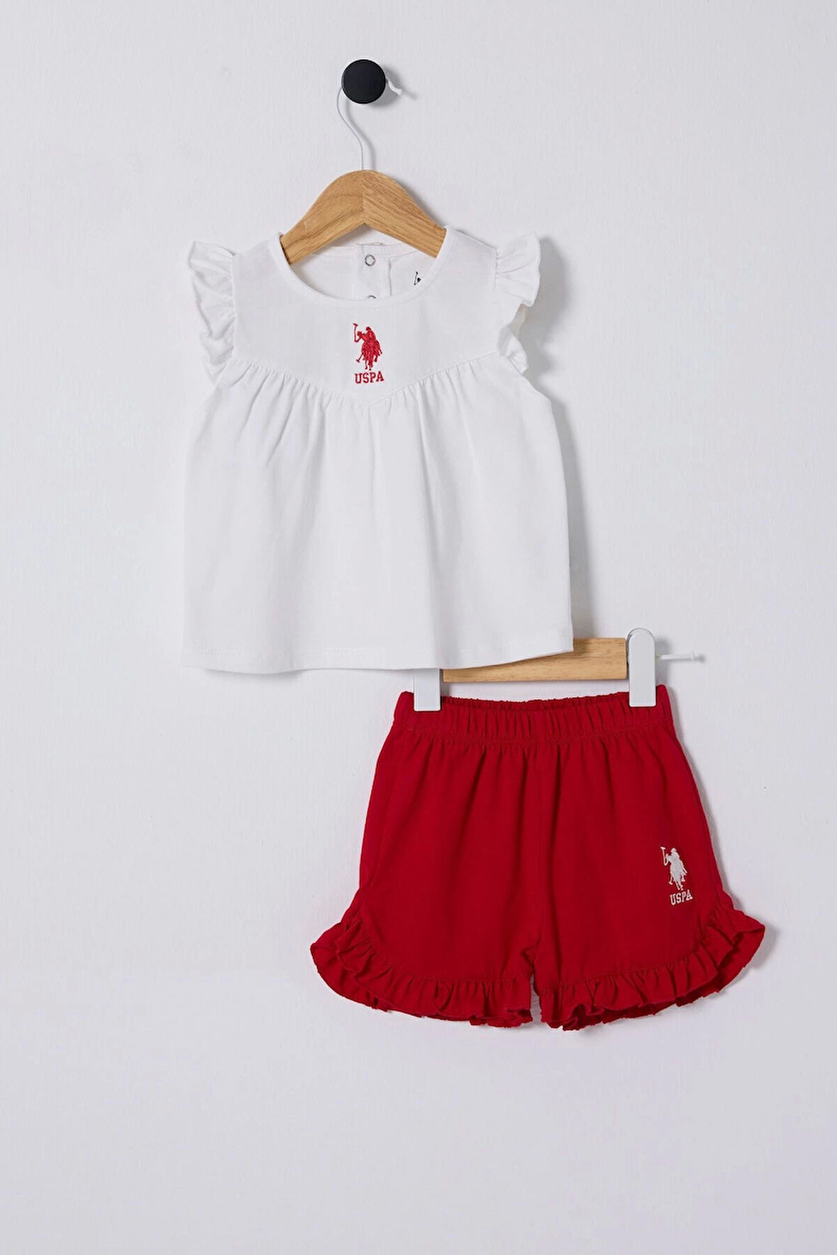 U.S.POLO ASSN. KIZ BEBEK 2Lİ TAKIM - Beyaz