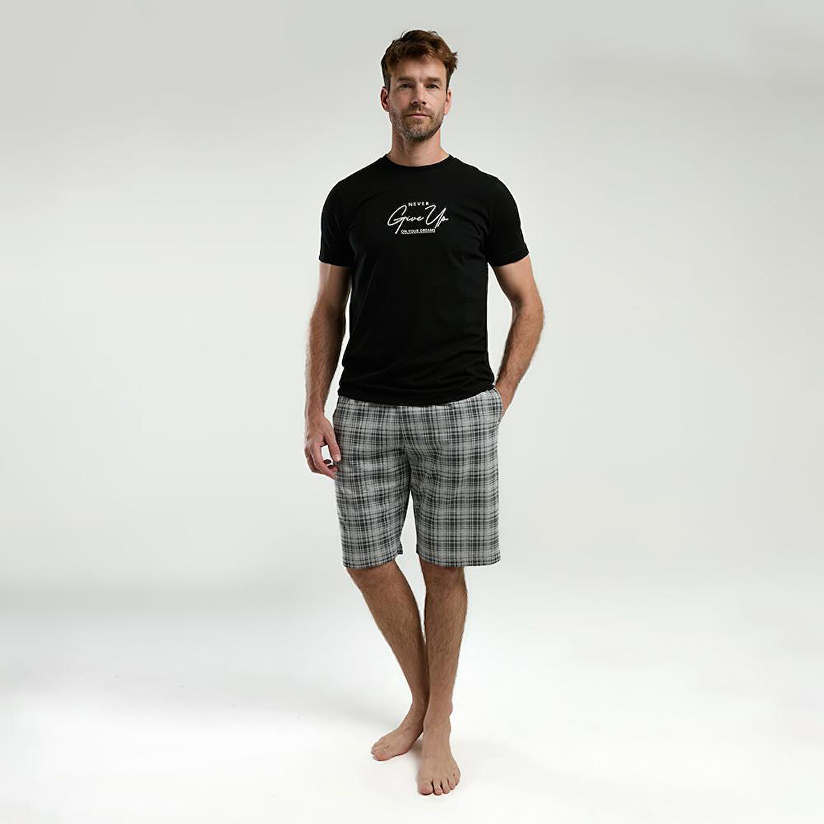 Arnetta 3346S Erkek Bermuda İkili Yazlık Pijama Takım