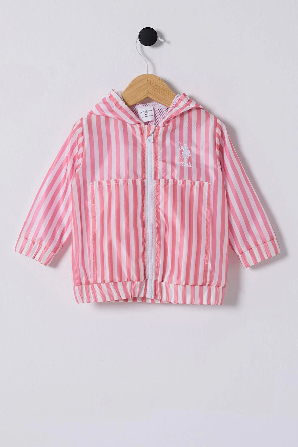 U.S. Polo Assn. Kız Bebek Yağmurluk Pembe