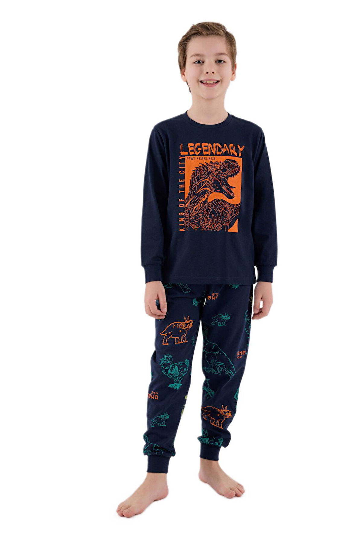 Roly Poly Erkek Çocuk Lacivert Pijama Takımı RP3671-2