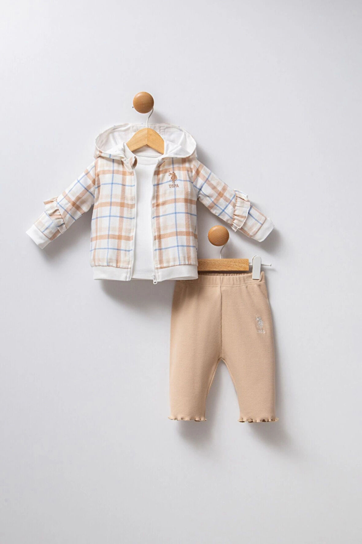 U.S.POLO KIZ BEBEK 3LÜ TAKIM - Beyaz