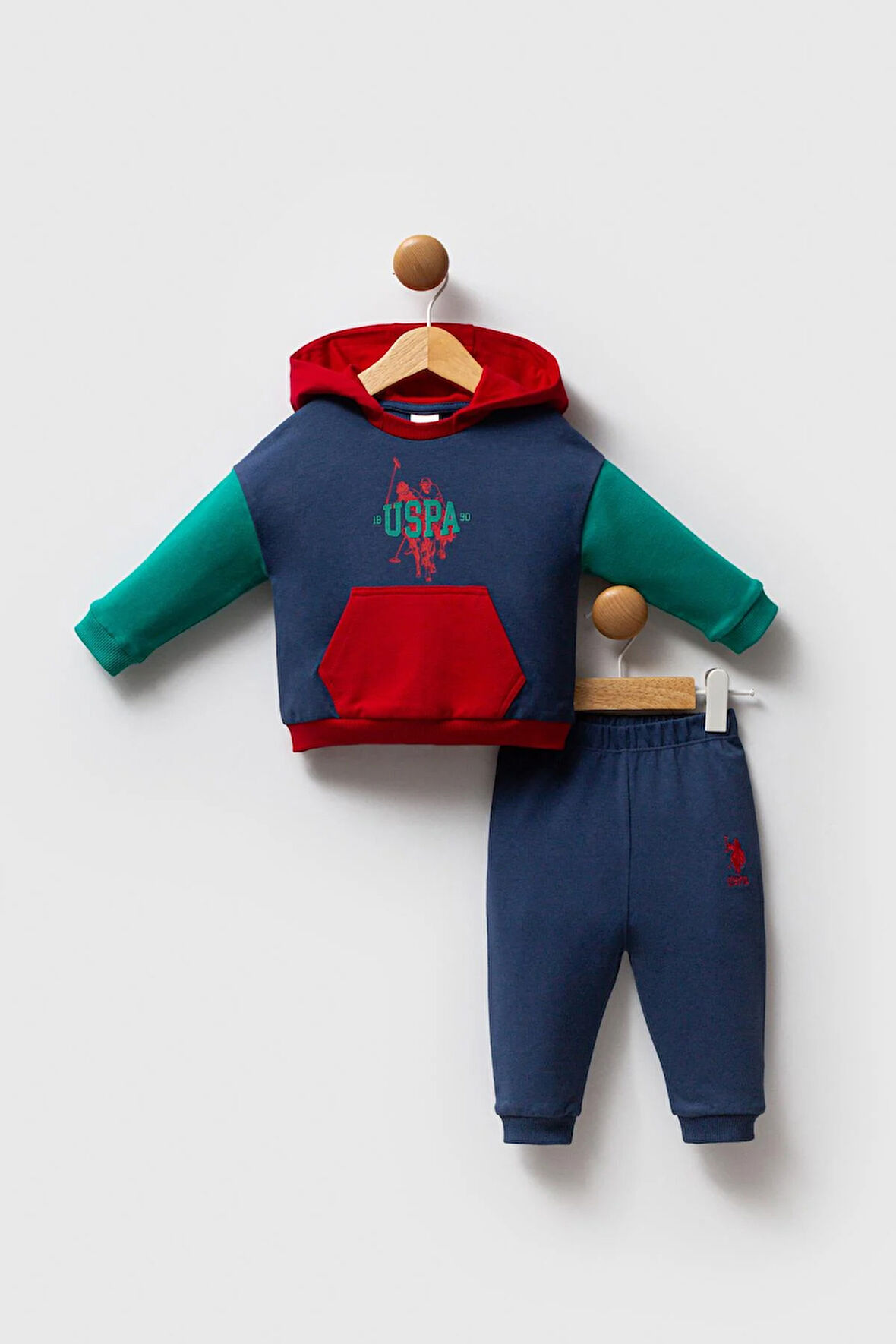 U.S. Polo Assn. Erkek Bebek 2'li Takım K.İndigo - Yeşil